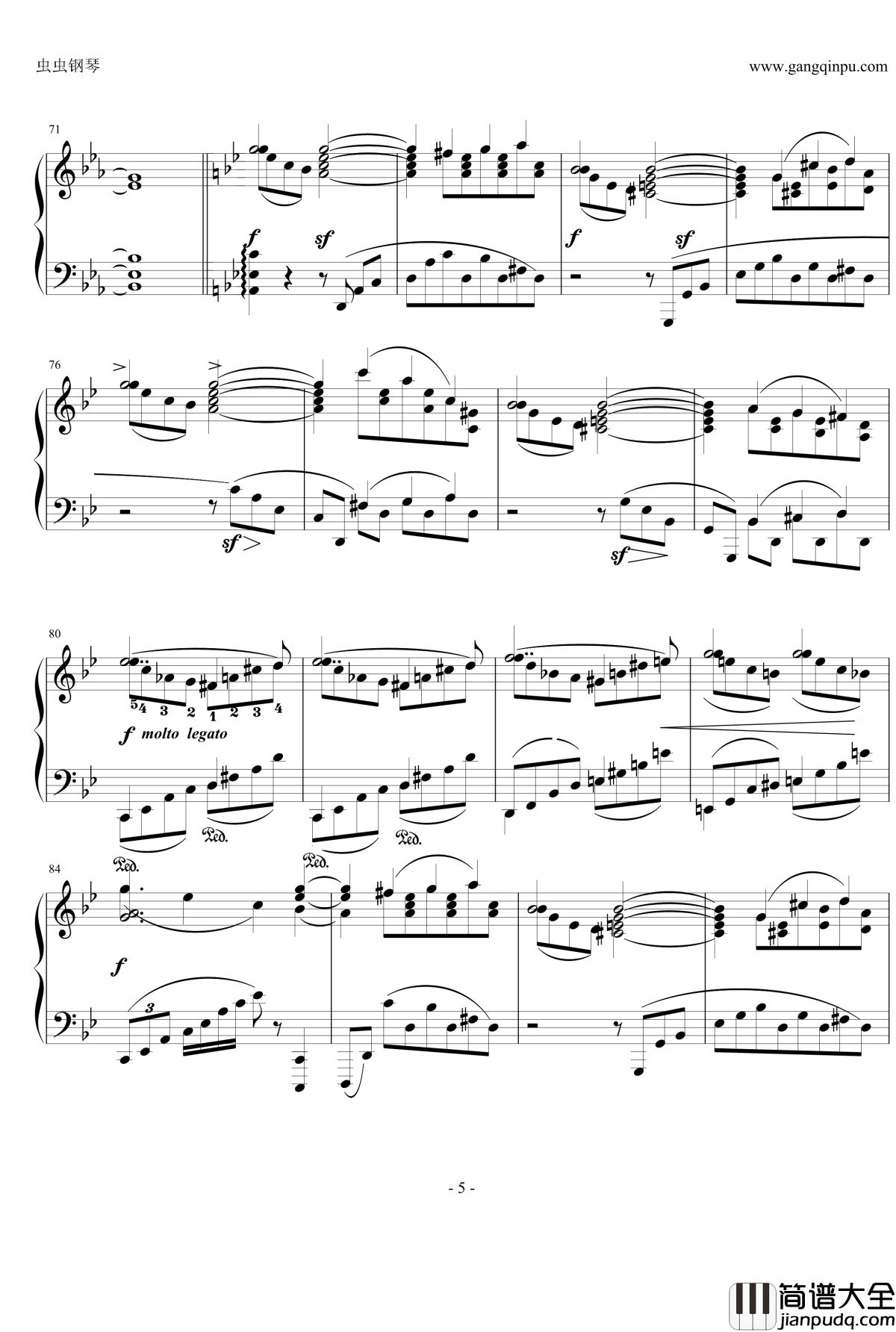 随想曲钢琴谱_勃拉姆斯Op.116_No.3_Brahms