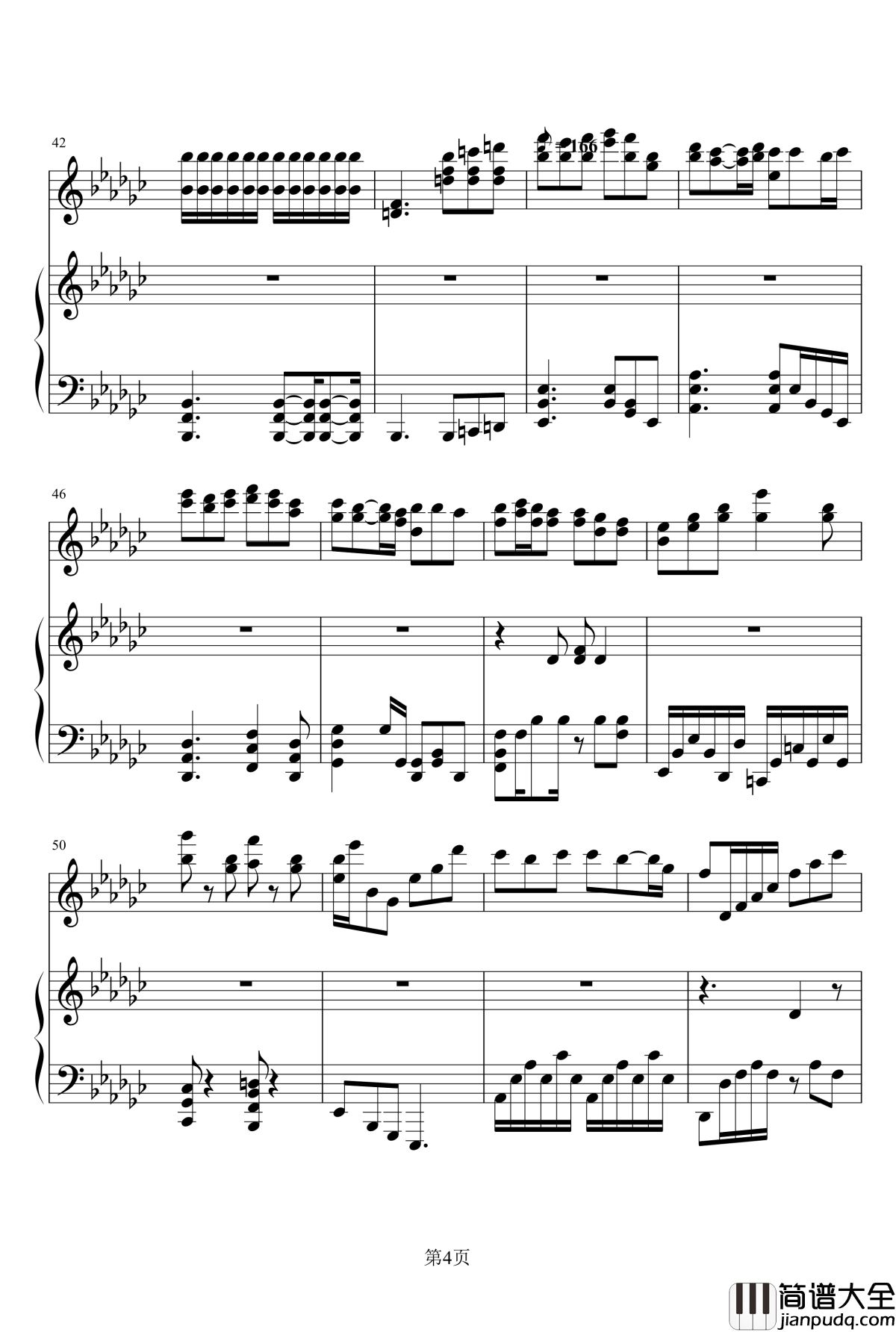 1874钢琴谱_陈奕迅