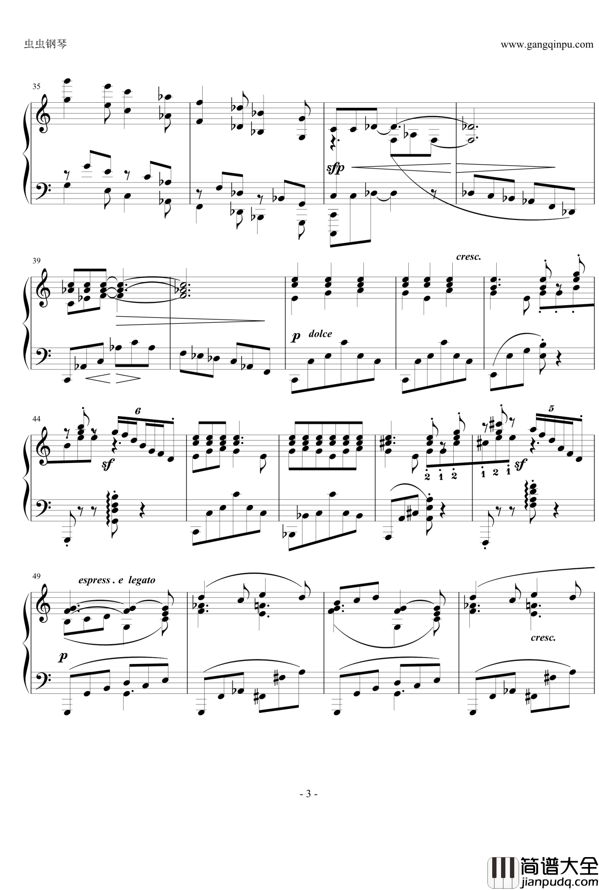 间奏曲钢琴谱_Op.119__No.3_勃拉姆斯_Brahms