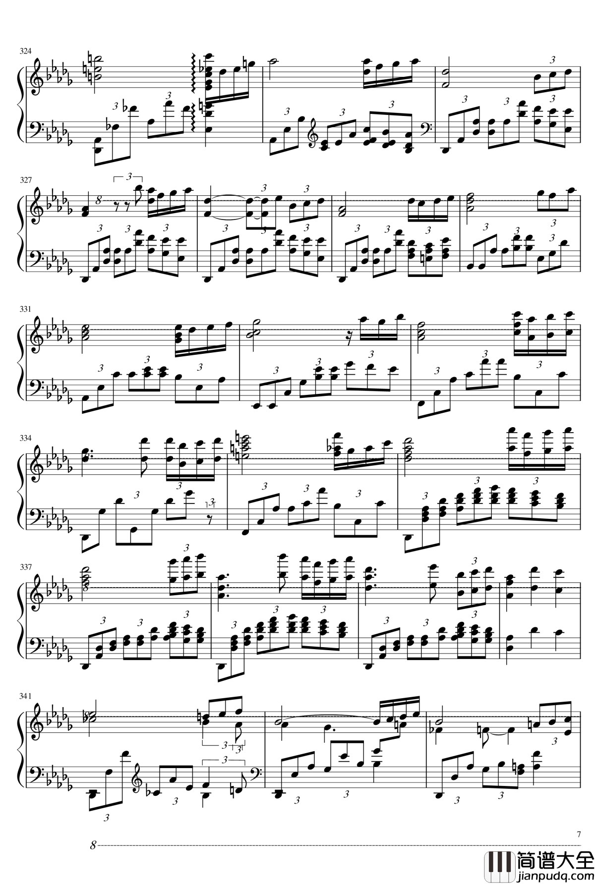 Rhapsody_on_a_Theme_of_Paganini_马克西姆_Maksim·Mrvica_钢琴谱