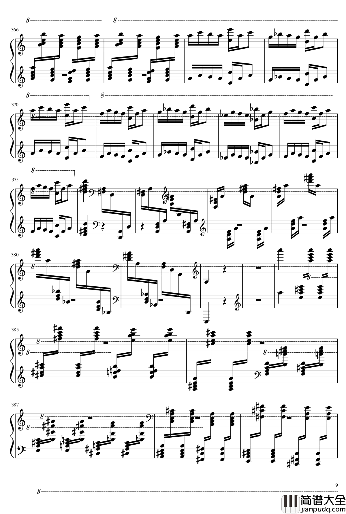 Rhapsody_on_a_Theme_of_Paganini_马克西姆_Maksim·Mrvica_钢琴谱