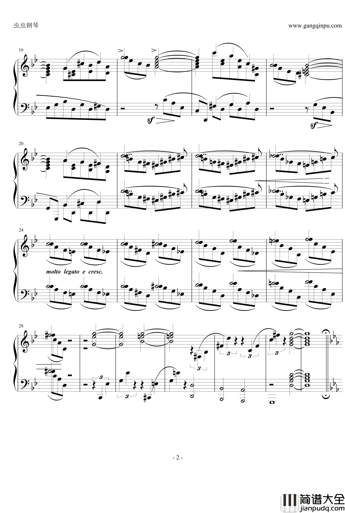 随想曲钢琴谱_勃拉姆斯Op.116_No.3_Brahms