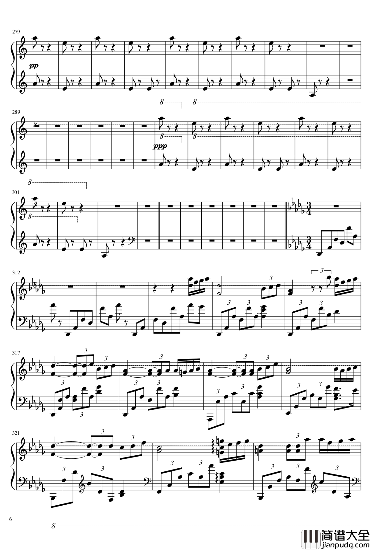 Rhapsody_on_a_Theme_of_Paganini_马克西姆_Maksim·Mrvica_钢琴谱