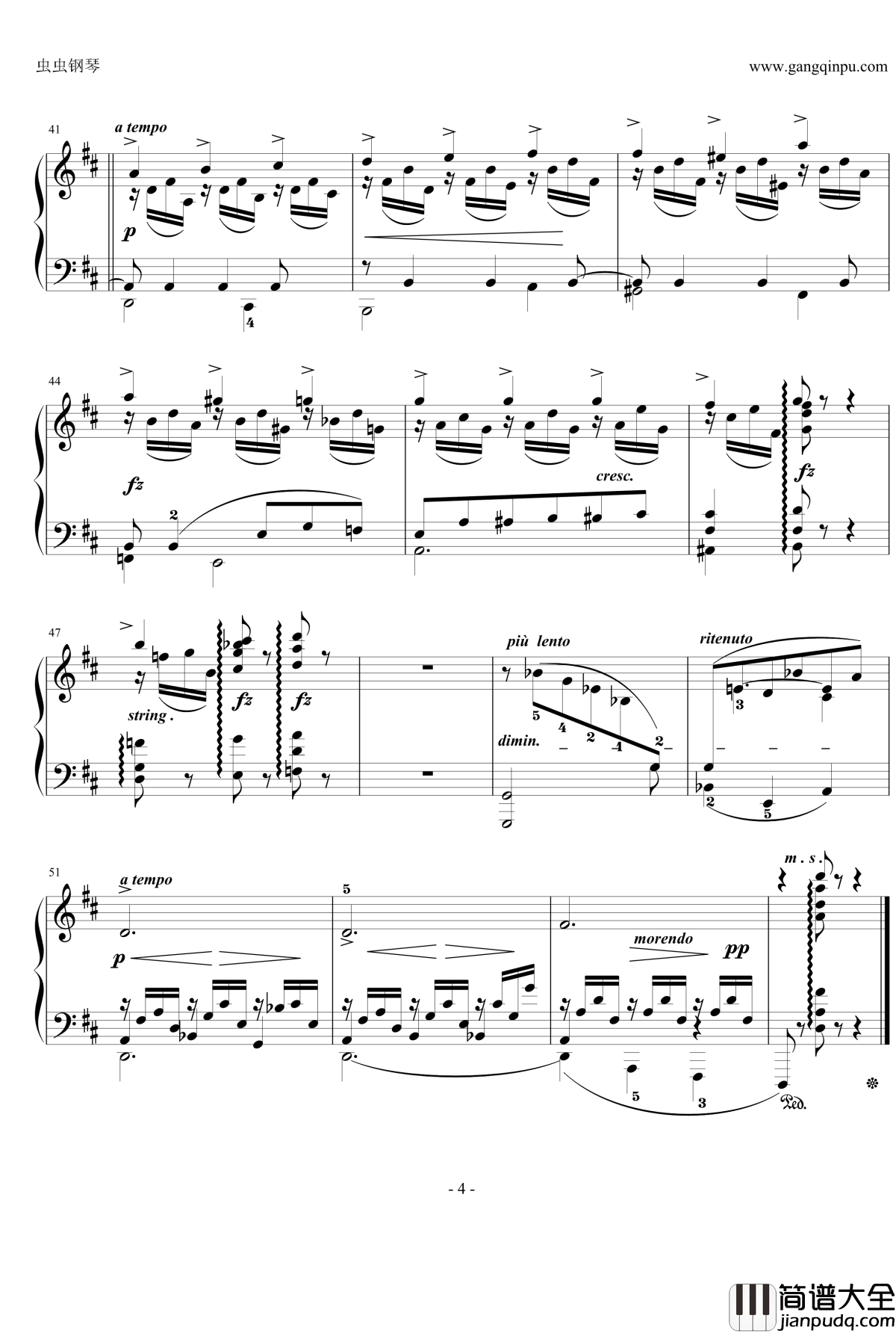 Four_Pieces钢琴谱Op.1__No.1_格里格