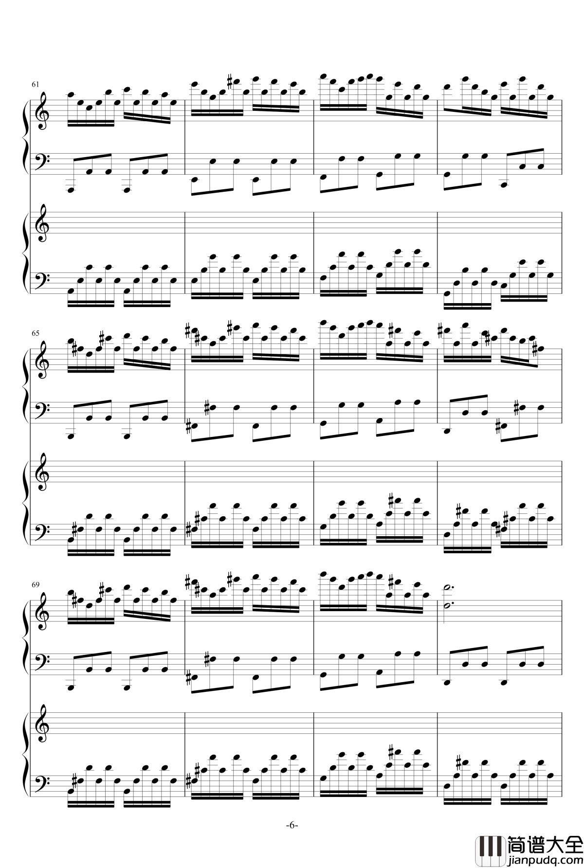 极品钢琴高手练习曲3钢琴谱_as2134