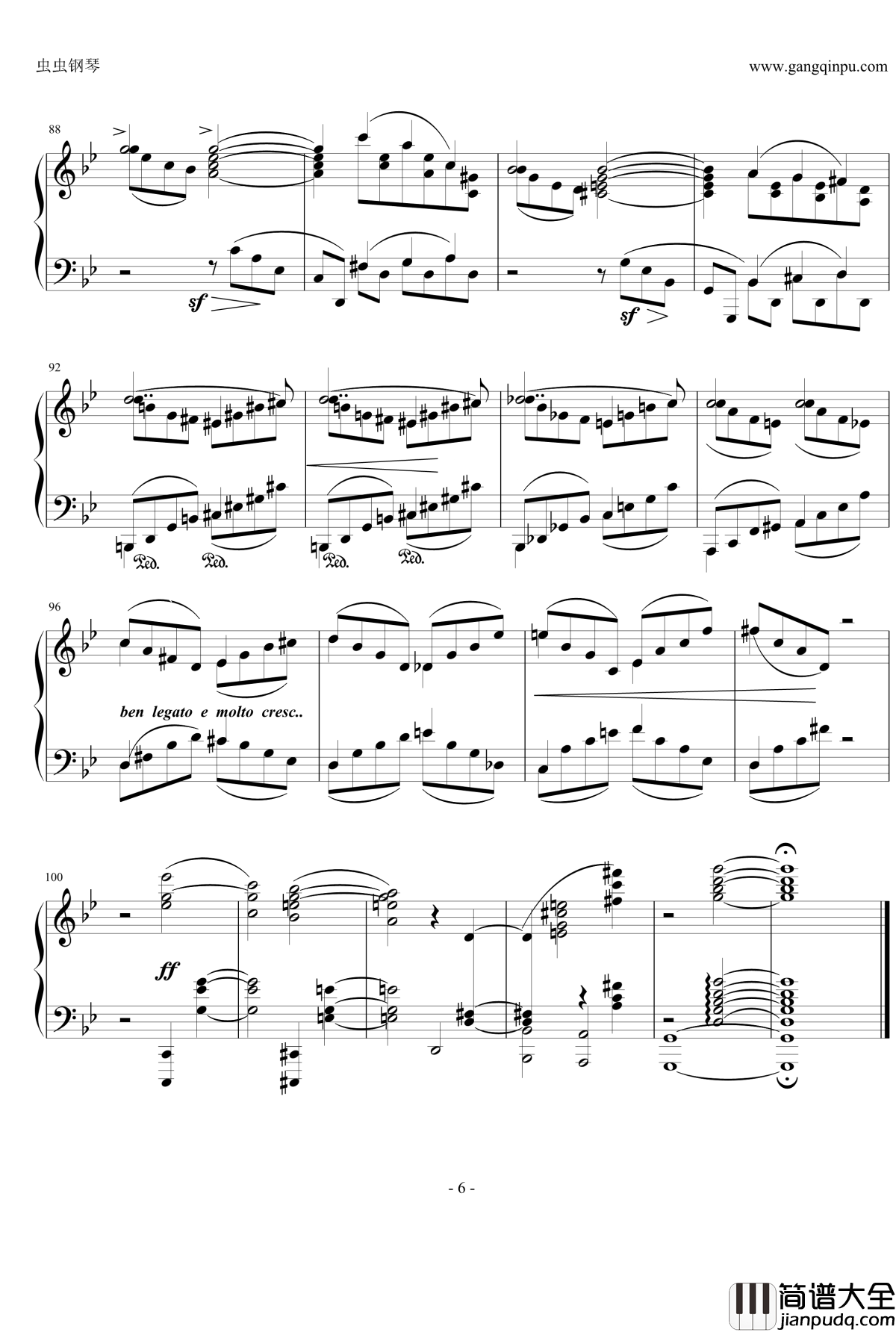 随想曲钢琴谱_勃拉姆斯Op.116_No.3_Brahms