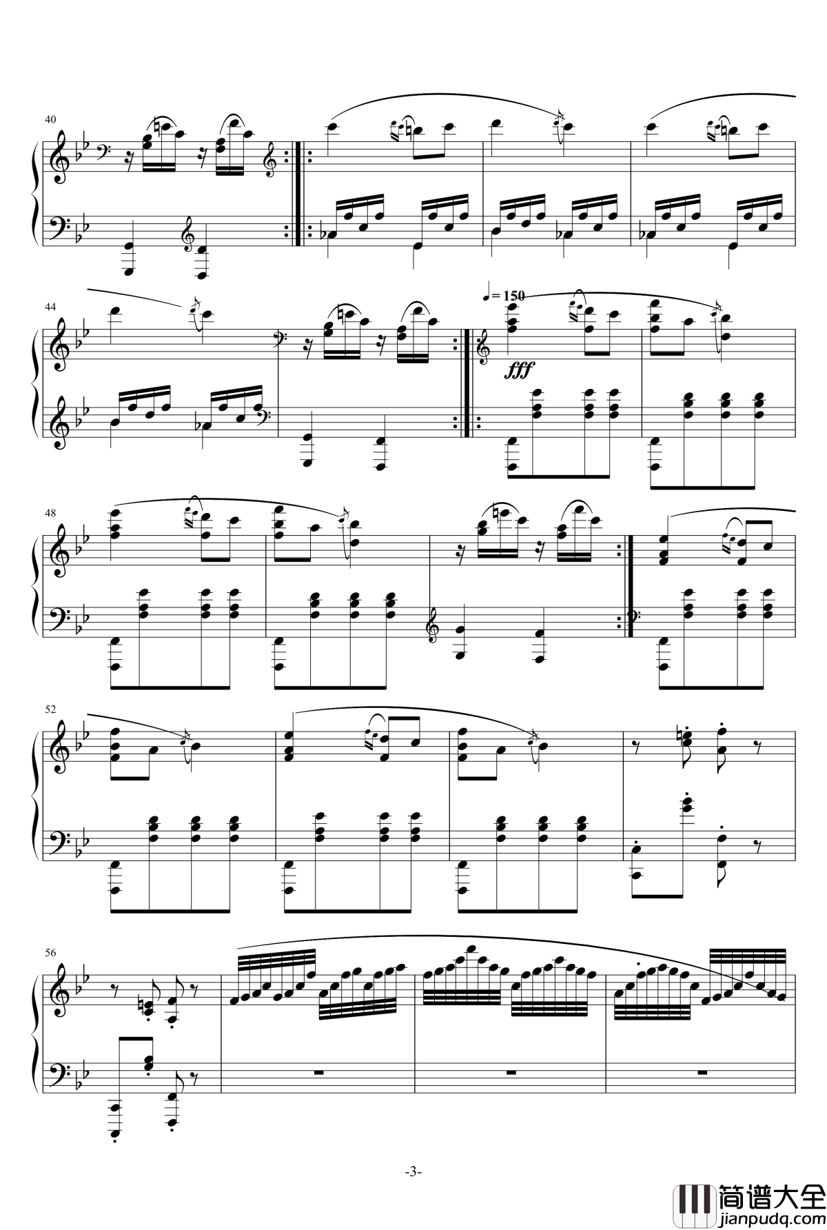 小温狂想曲_3钢琴谱—具有匈牙利狂想曲风格的一曲。—我的代表作_一个球