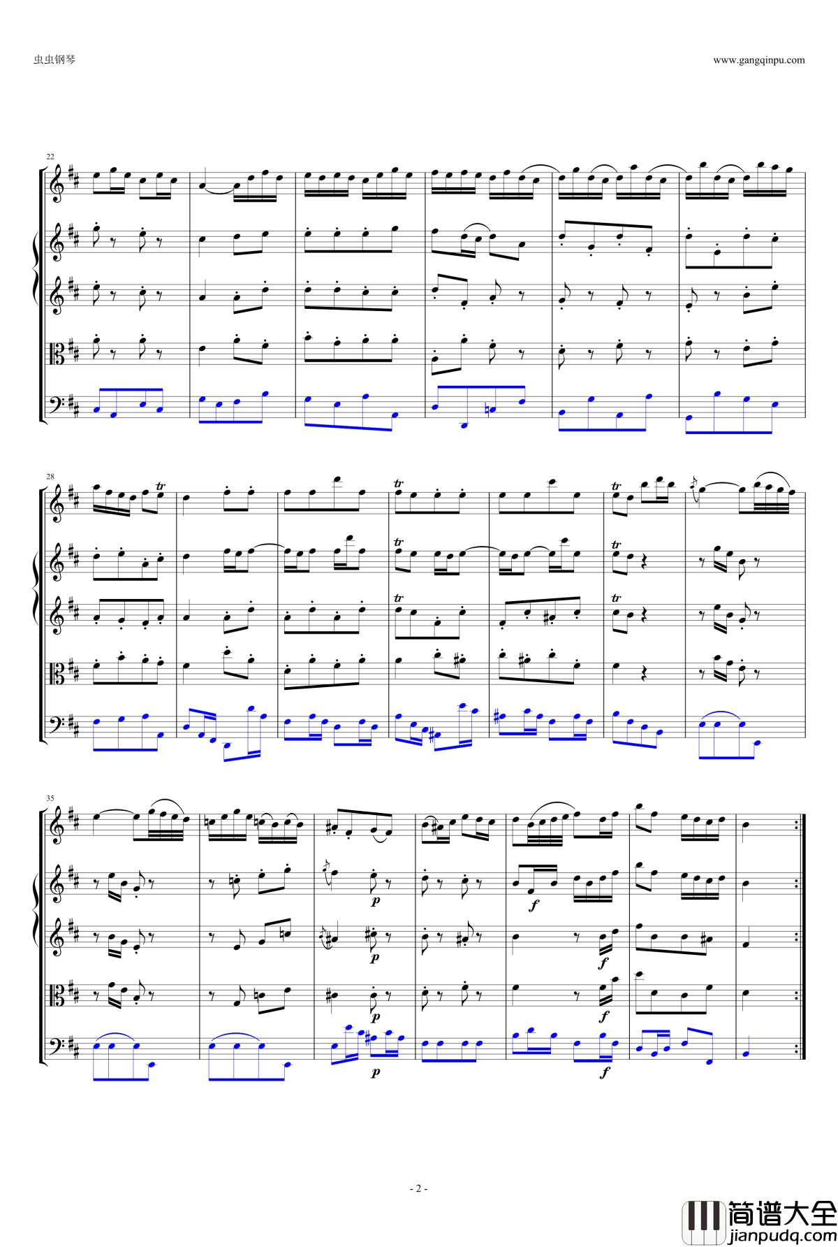 BWV_1067谐谑曲钢琴谱_J.S.巴赫
