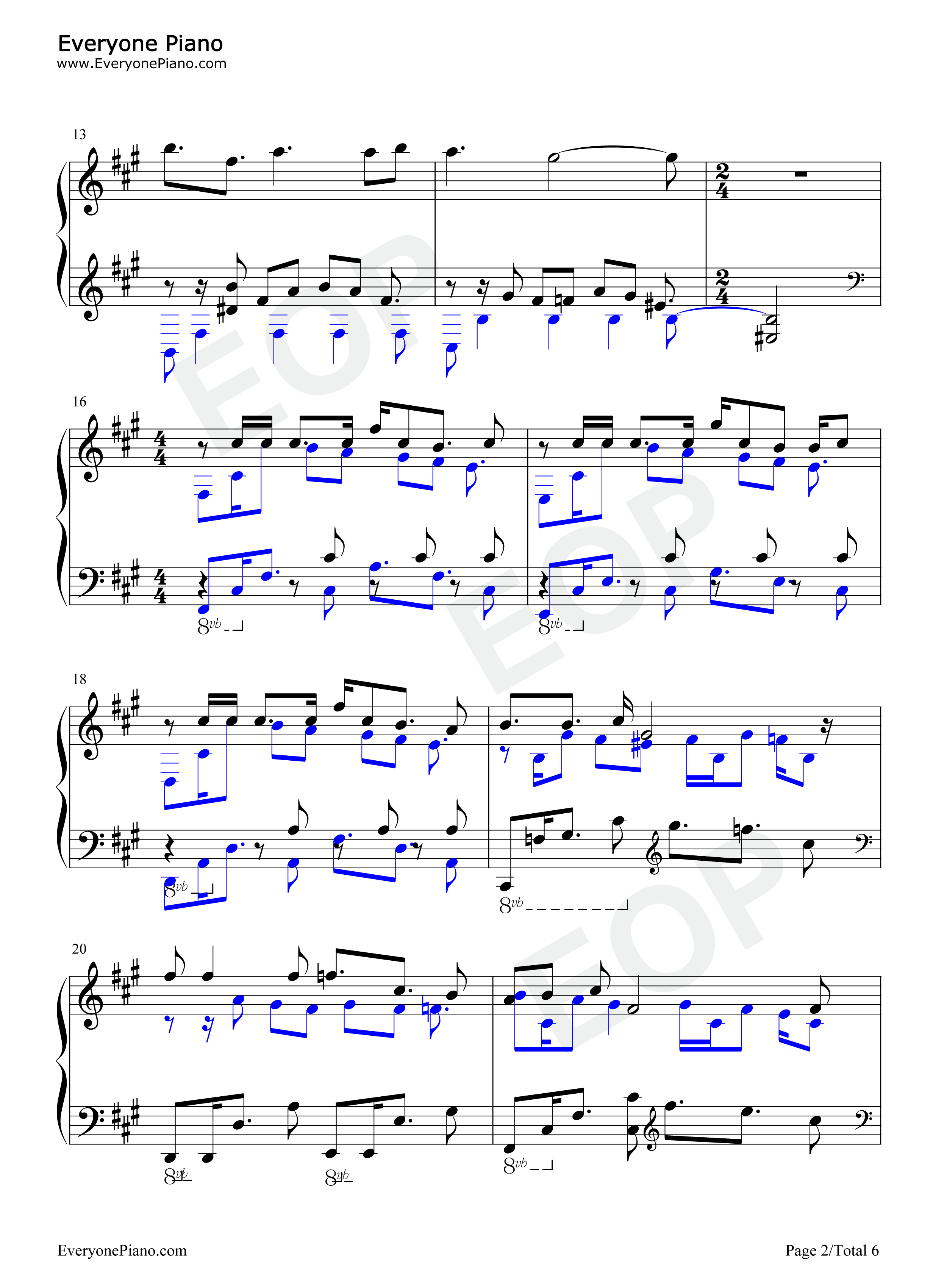 楽园の扉钢琴谱_青叶林檎