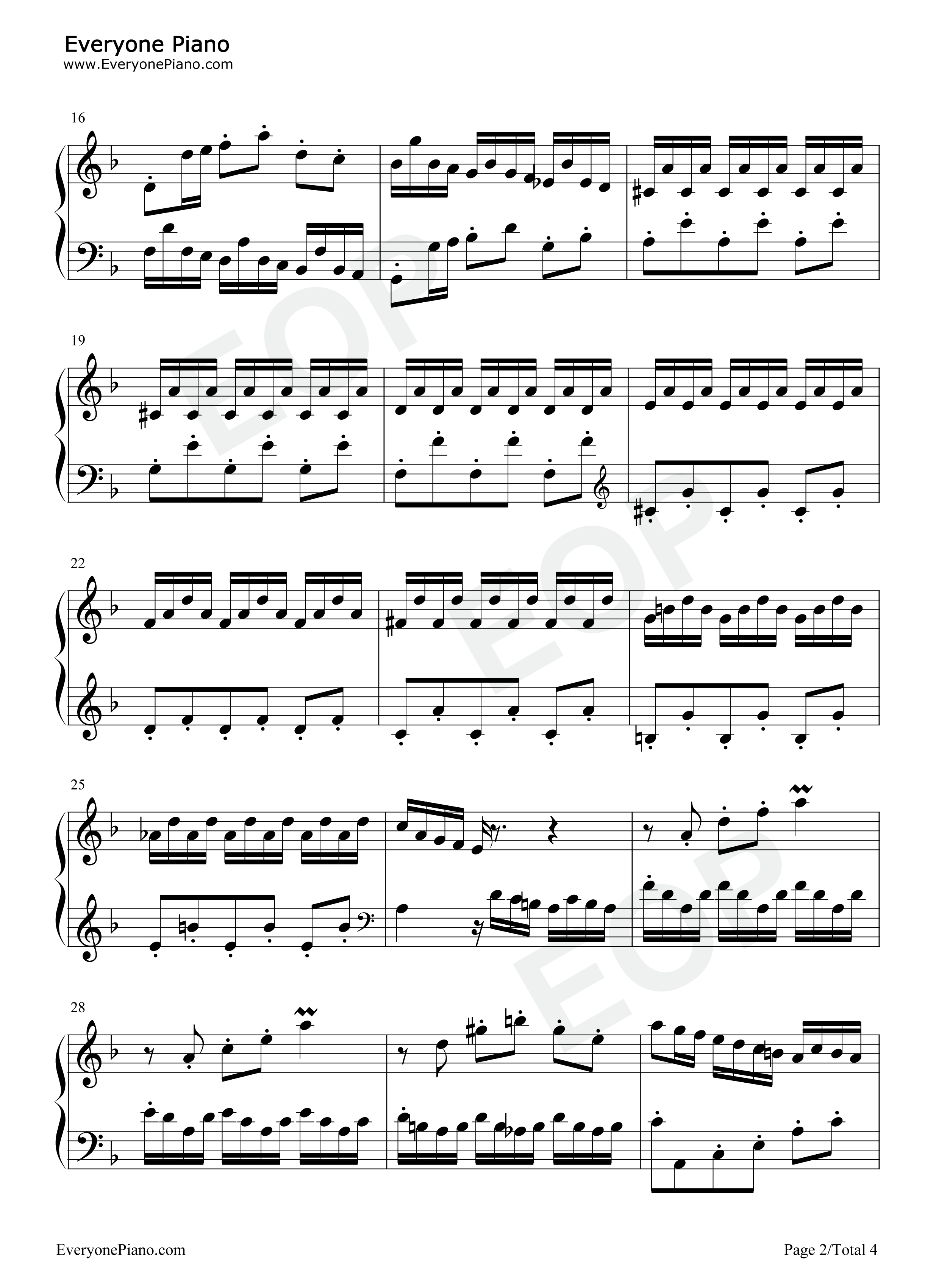 BWV_875钢琴谱_巴赫