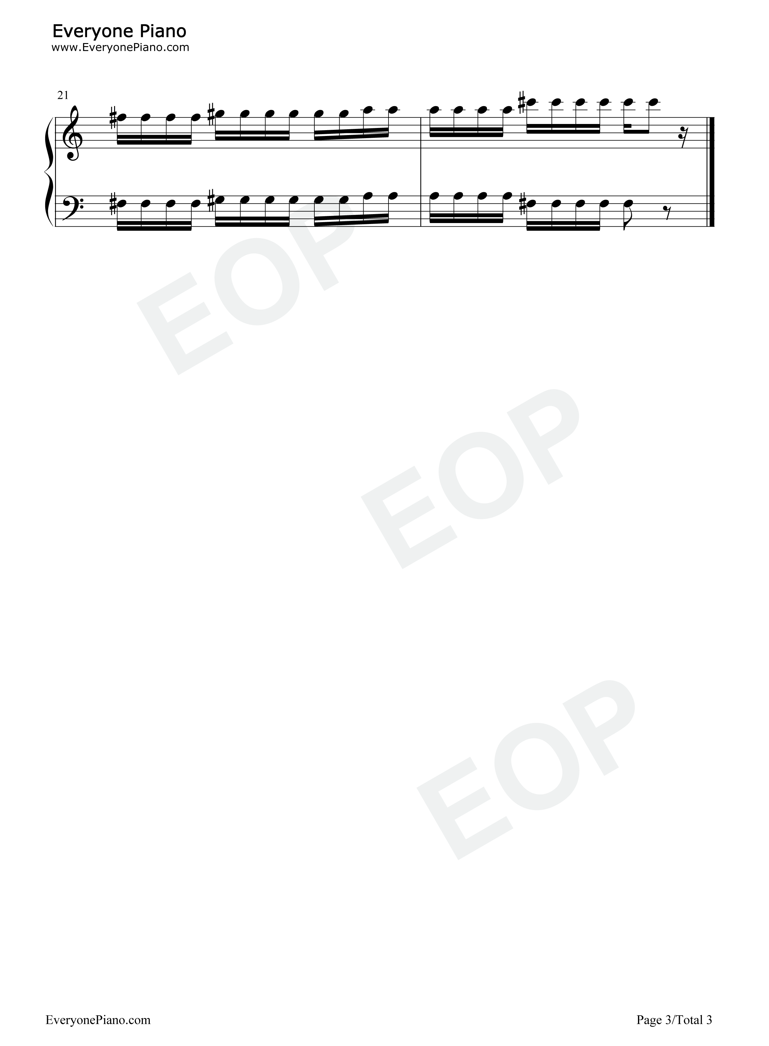 魂斗罗Boss关卡背景音乐钢琴谱_Konami