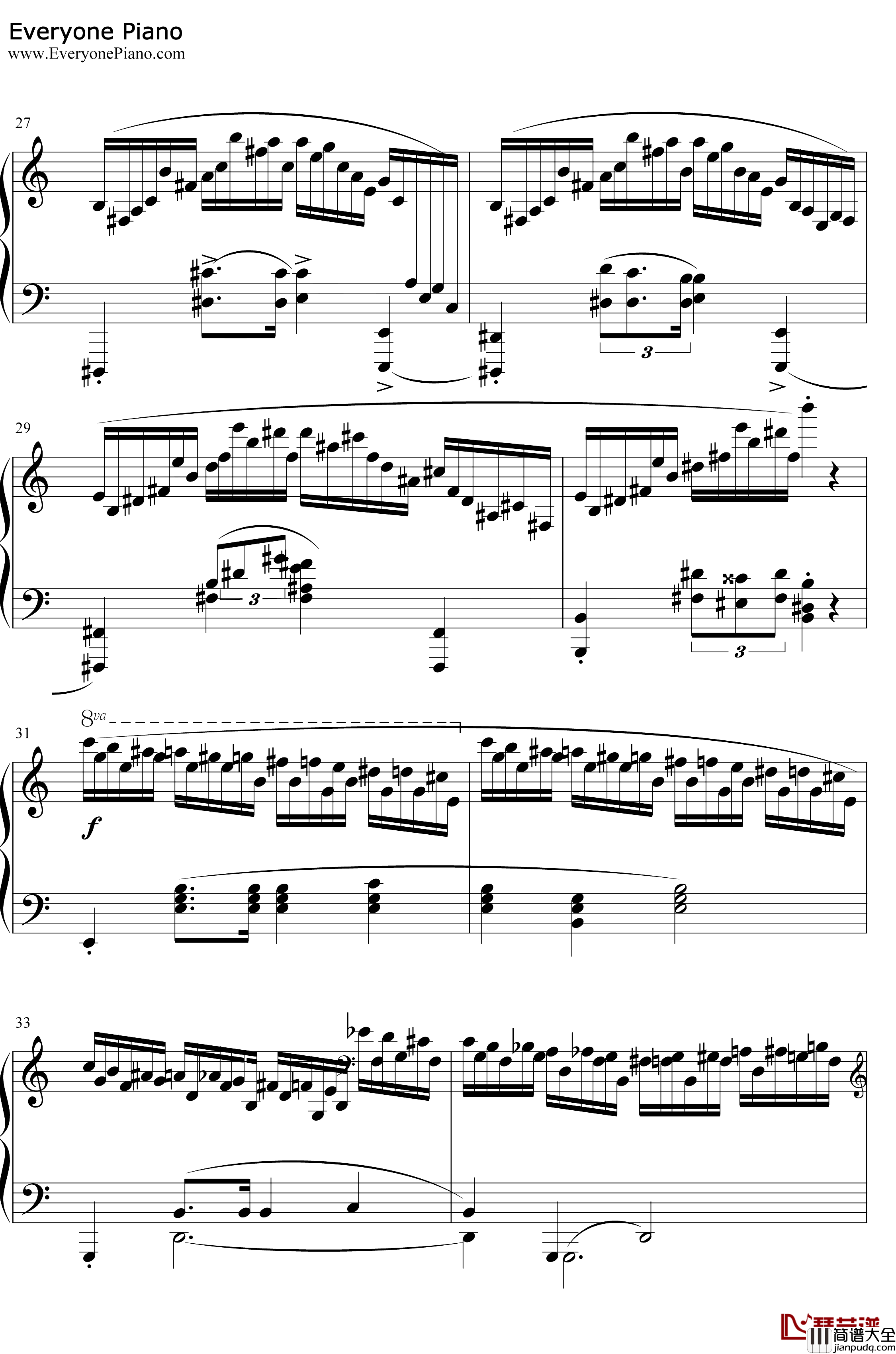 肖邦练习曲第23首钢琴谱_肖邦_肖邦练习曲第23首