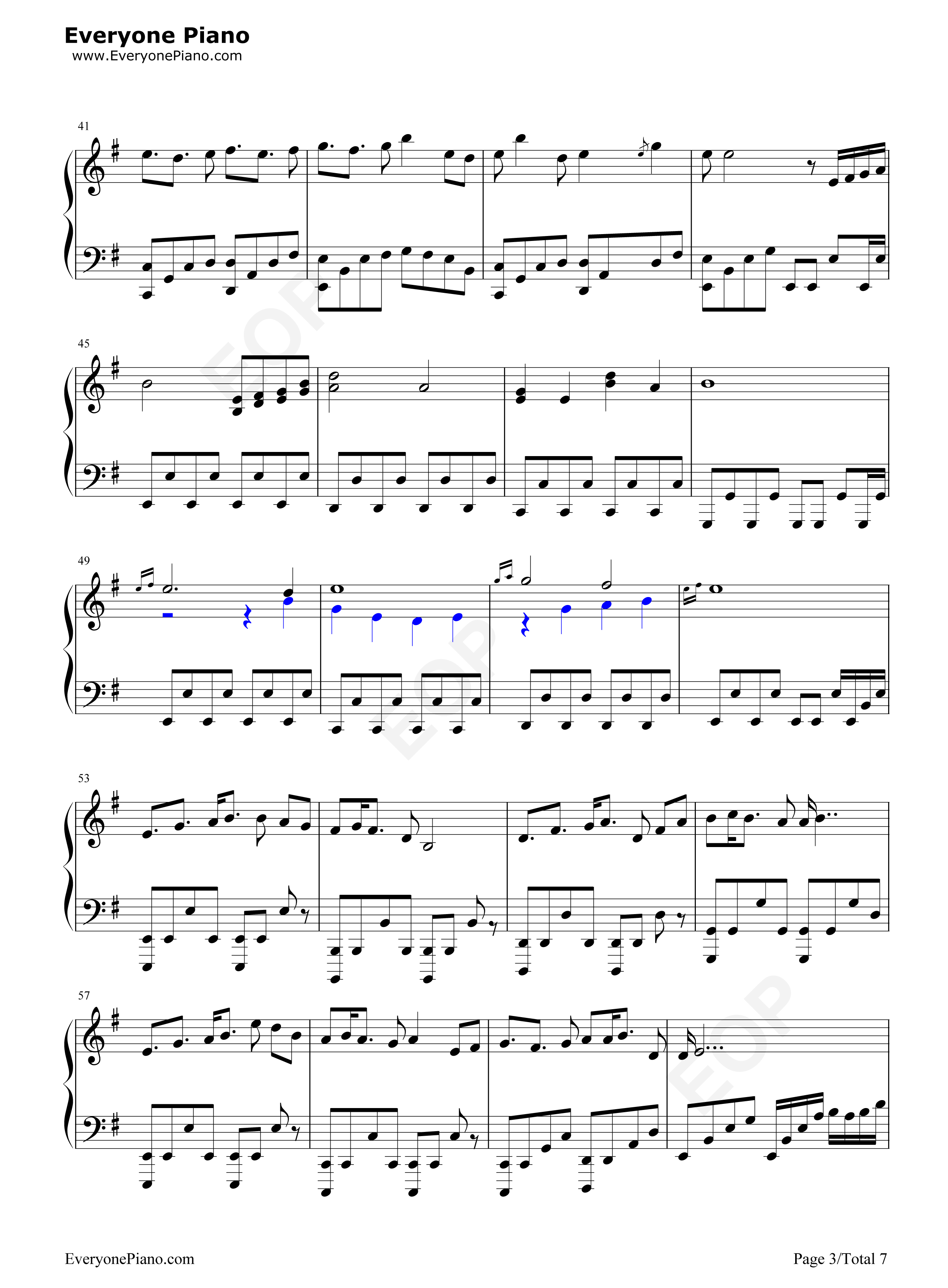 明月天涯钢琴谱_五音JW