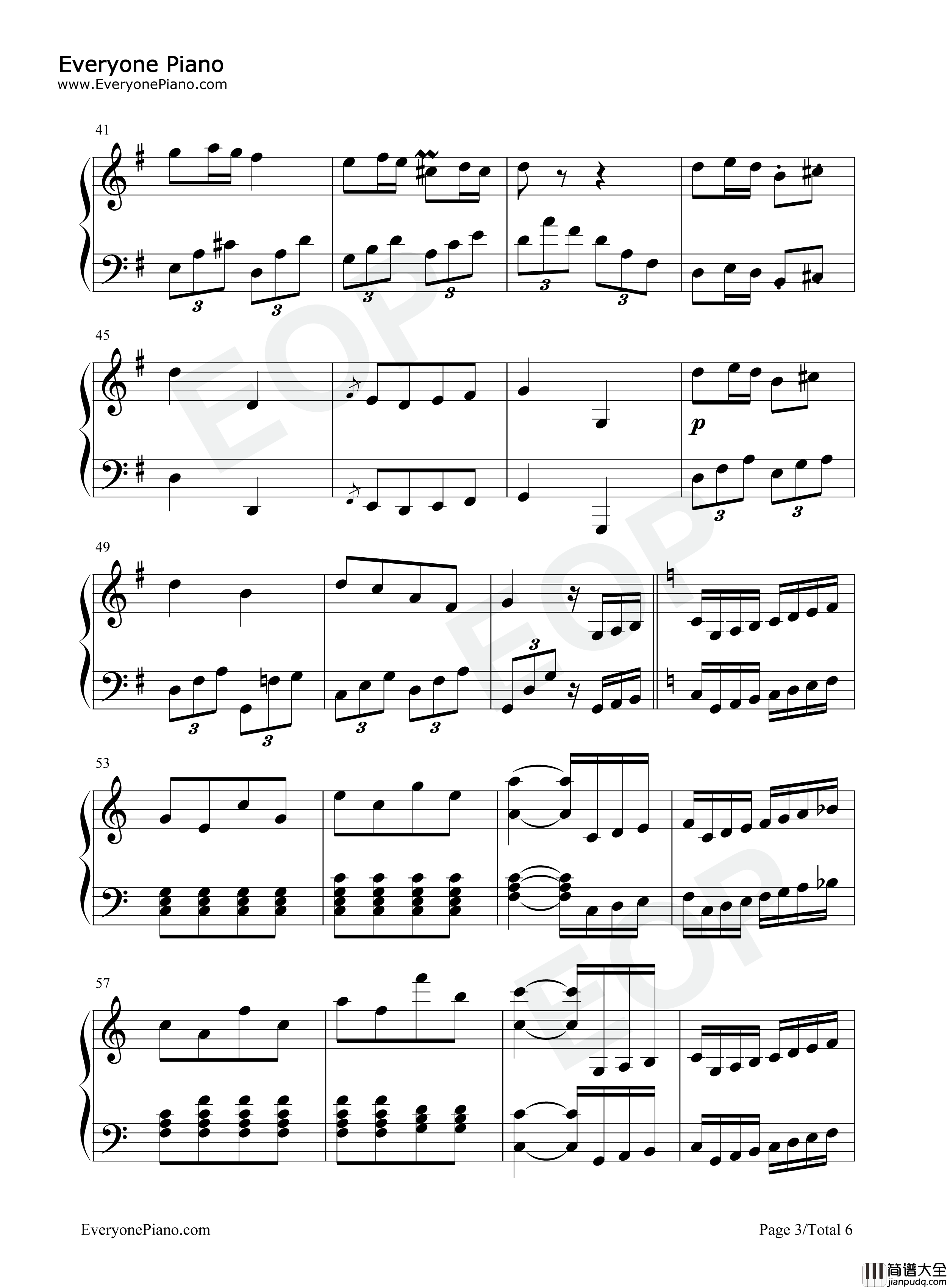 贝多芬第25号钢琴奏鸣曲第三乐章钢琴谱_贝多芬