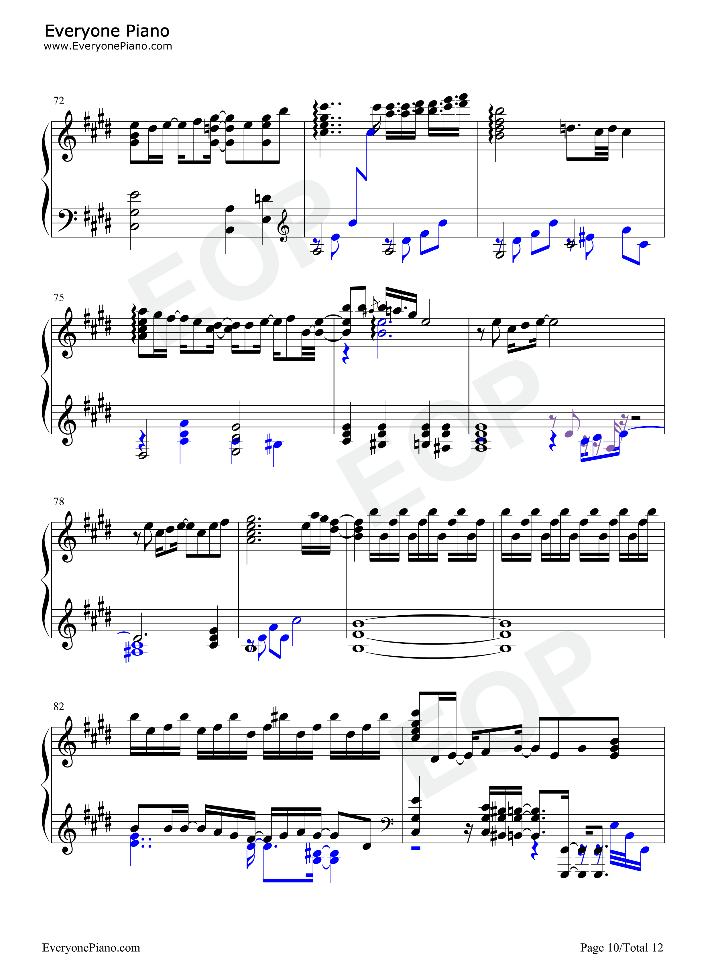 シリウス钢琴谱_蓝井艾露