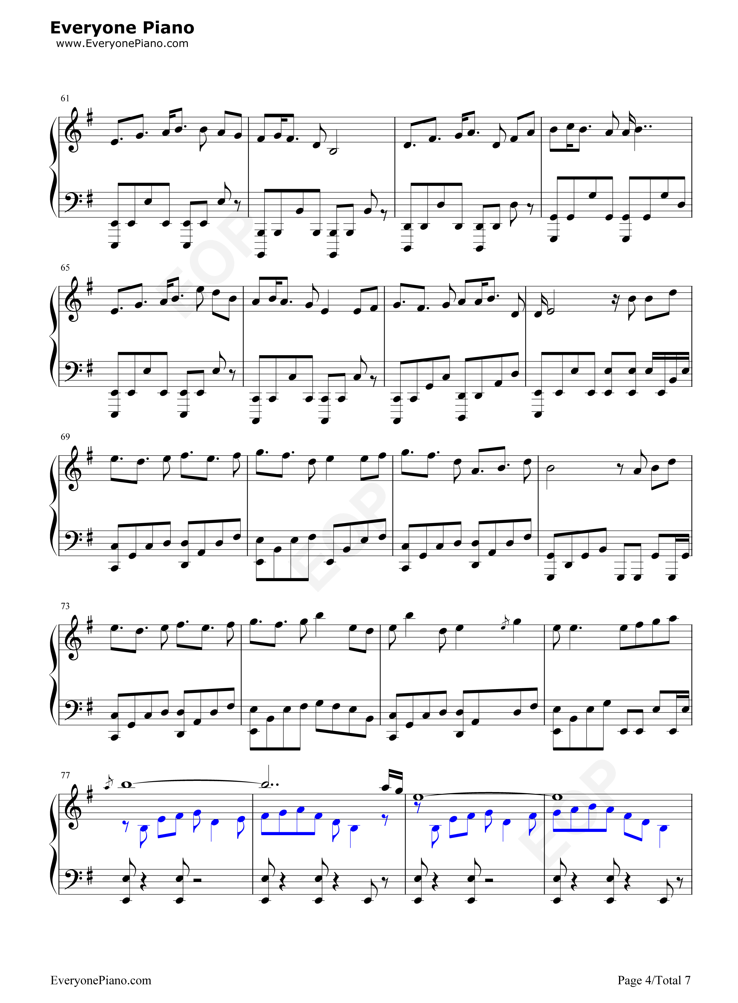 明月天涯钢琴谱_五音JW