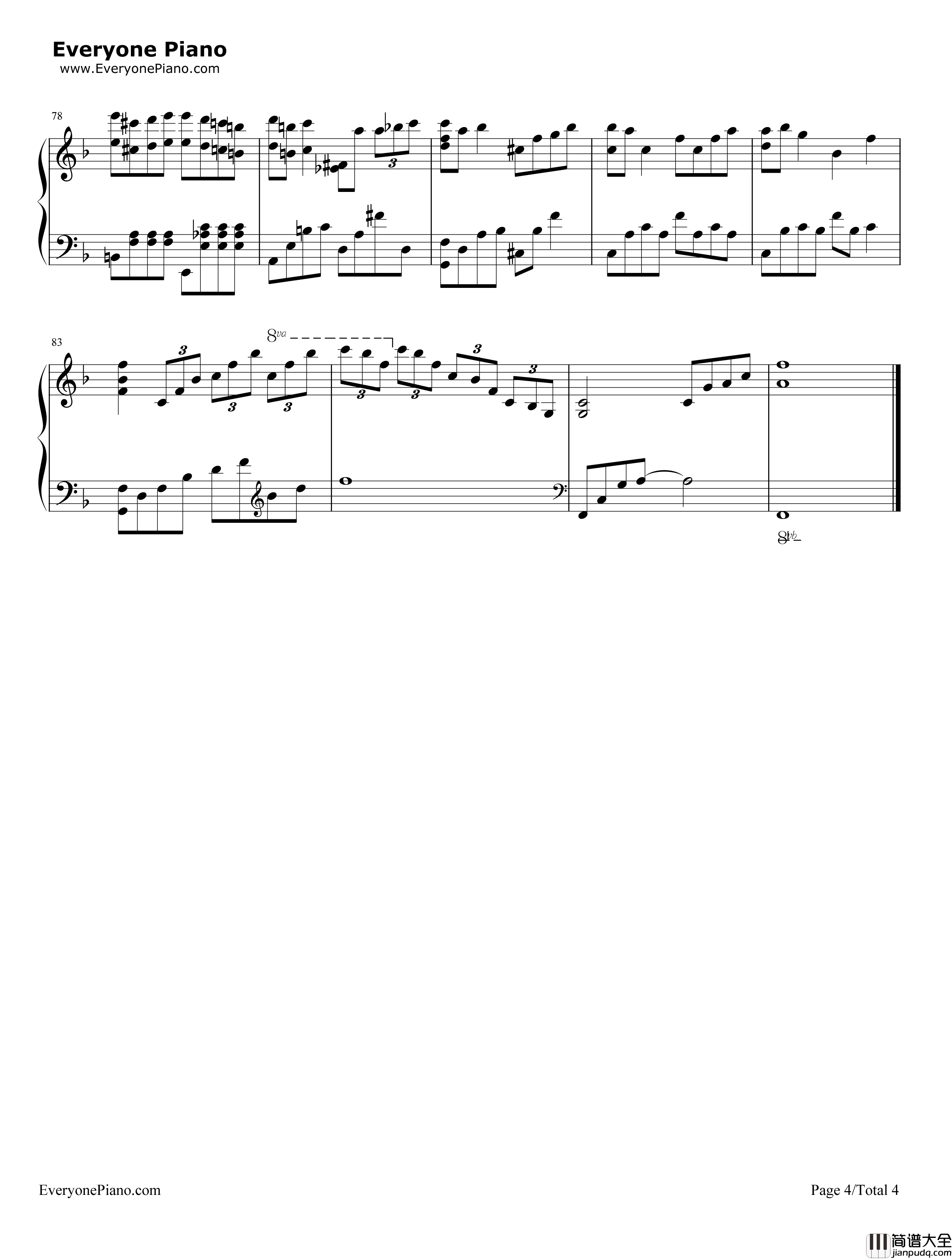 Sometimes钢琴谱_Yiruma