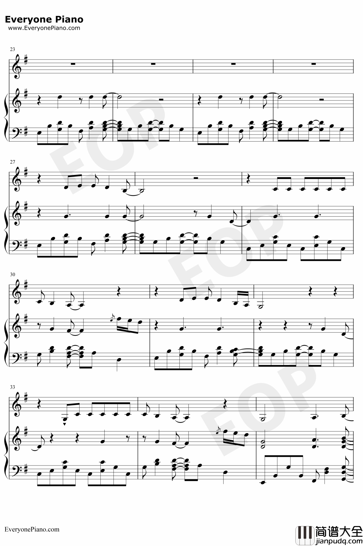 Shallow钢琴谱_LadyGagaBradleyCooper_一个明星的诞生OST