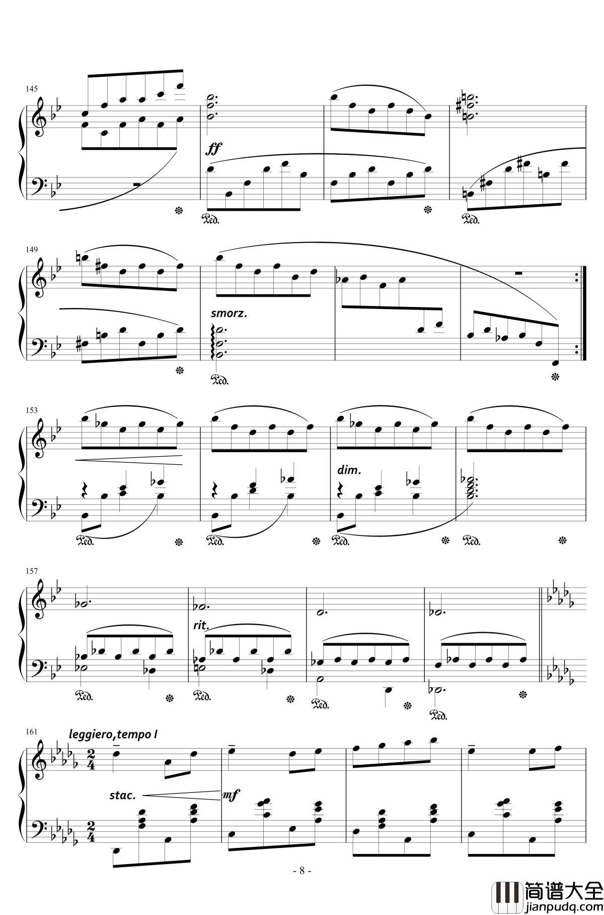 降D大调随想曲钢琴谱_No.4_天籁传声