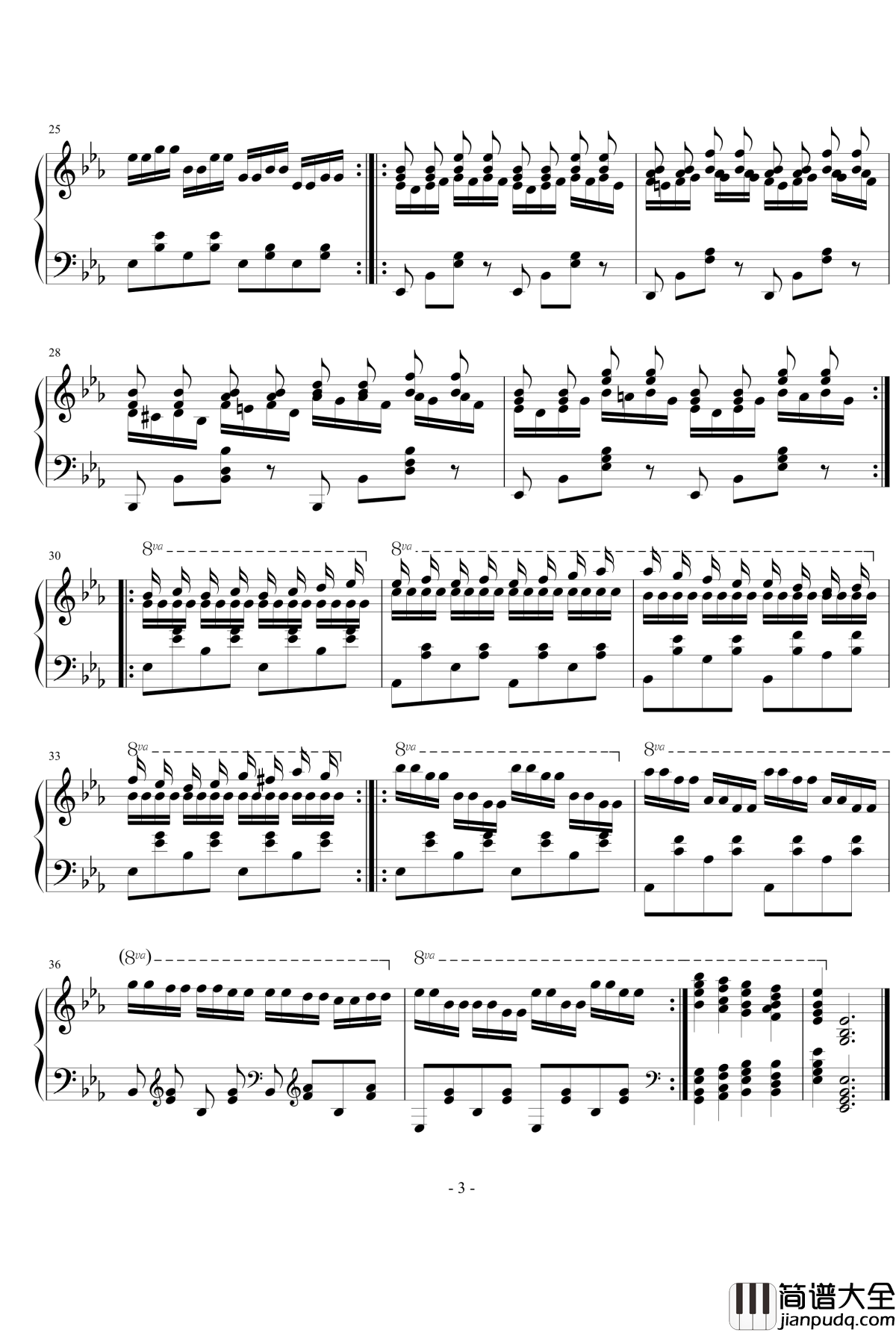 车尔尼练习曲op365.54钢琴谱_车尔尼_Czerny