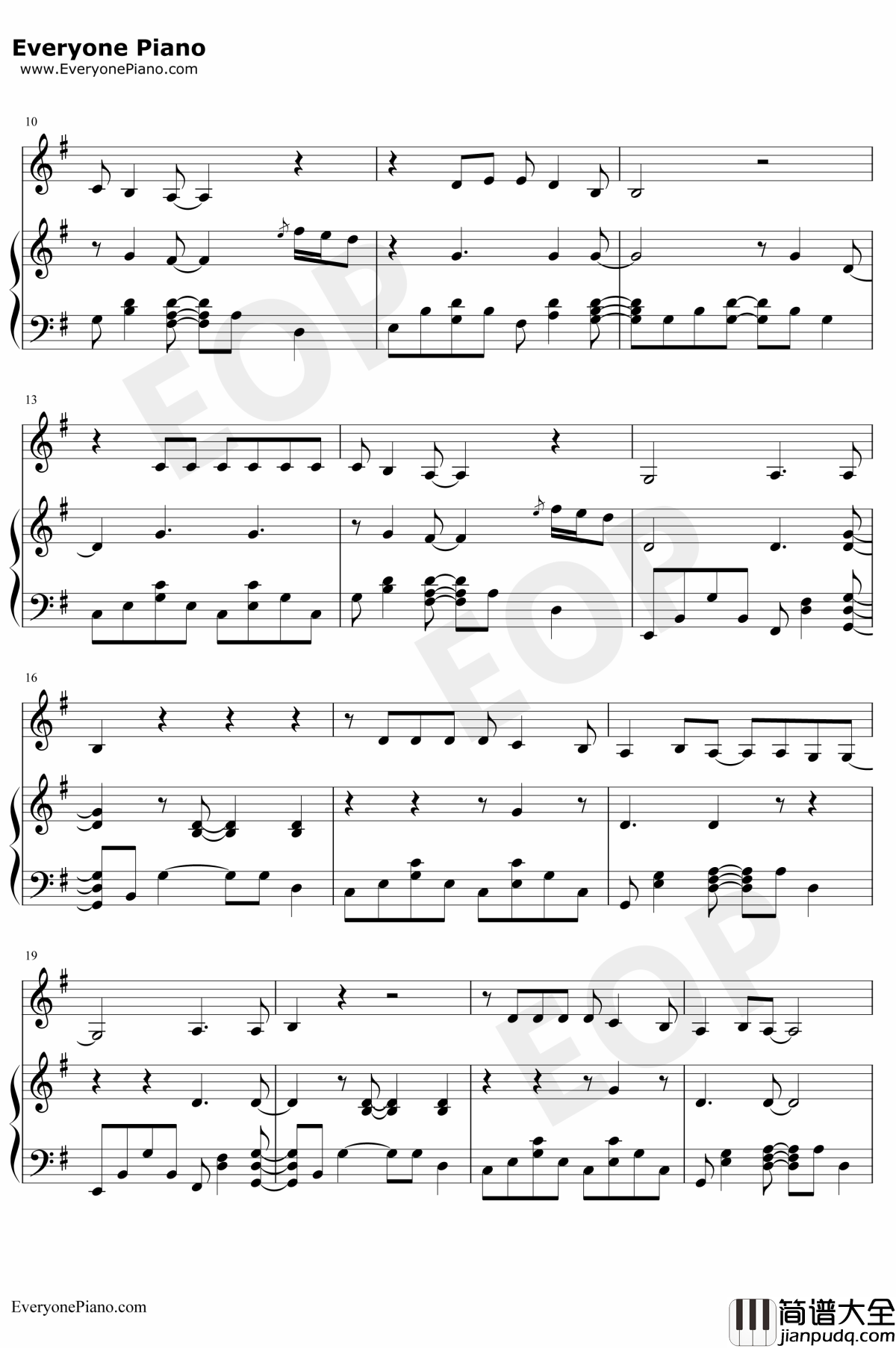 Shallow钢琴谱_LadyGagaBradleyCooper_一个明星的诞生OST