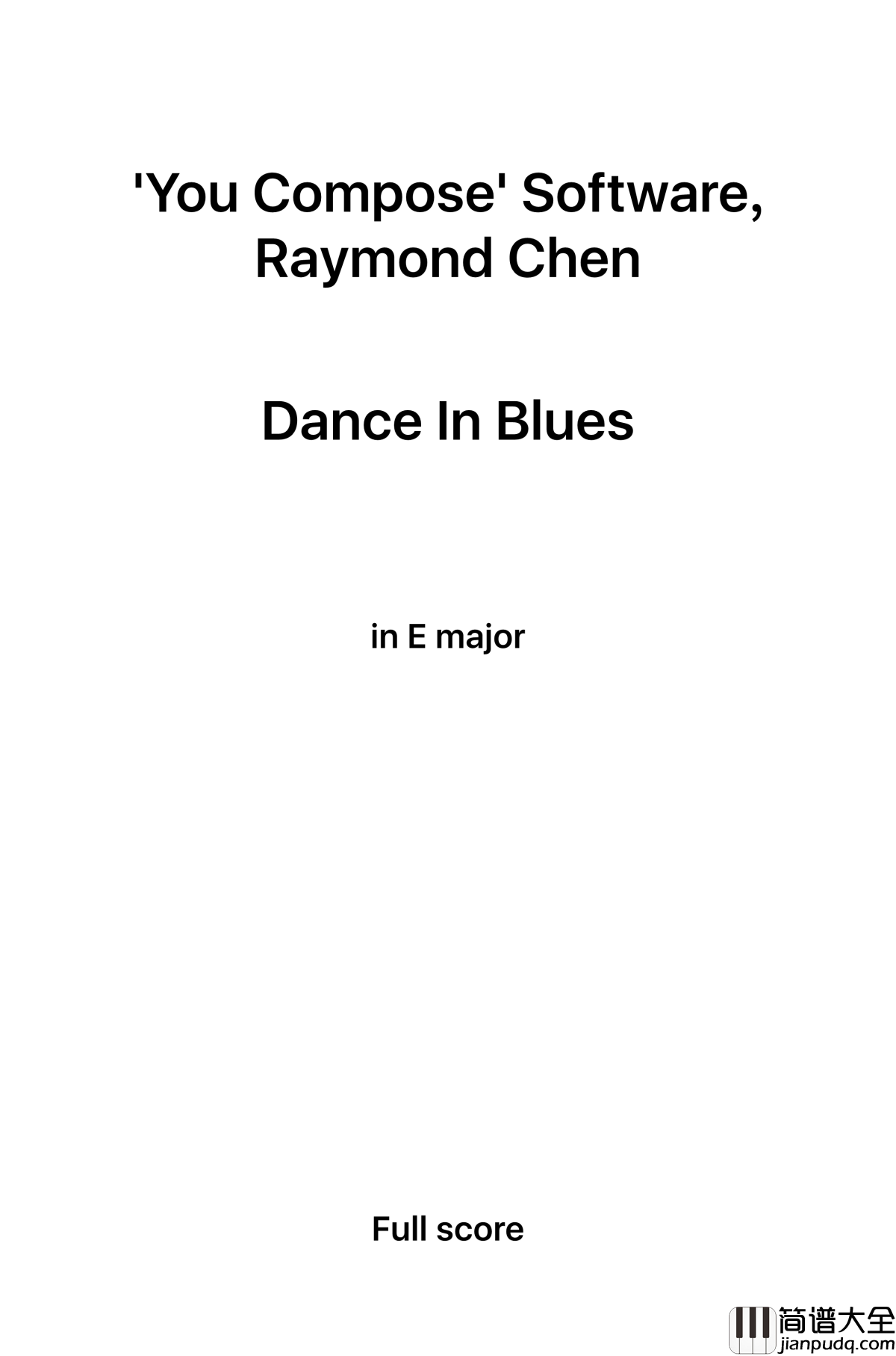 Dance_in_Blues钢琴谱_陈文戈