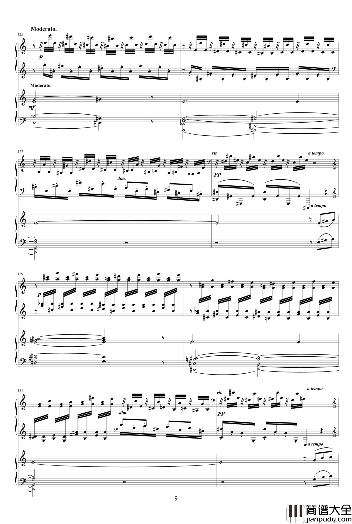 拉赫玛尼诺夫第一钢琴协奏曲_Op.1钢琴谱_拉赫马尼若夫