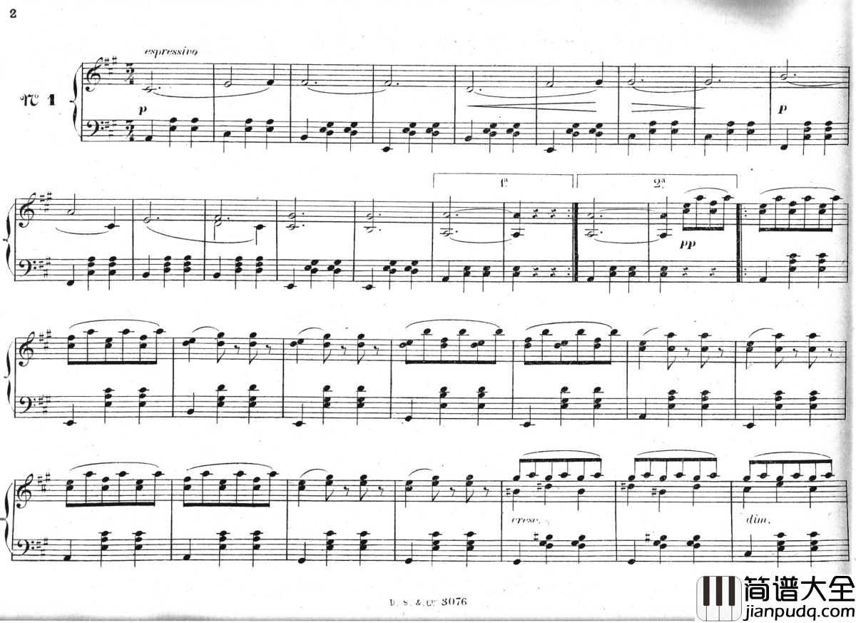 溜冰圆舞曲_Op.183钢琴谱_瓦尔德退费尔_Emil_Waldteufel