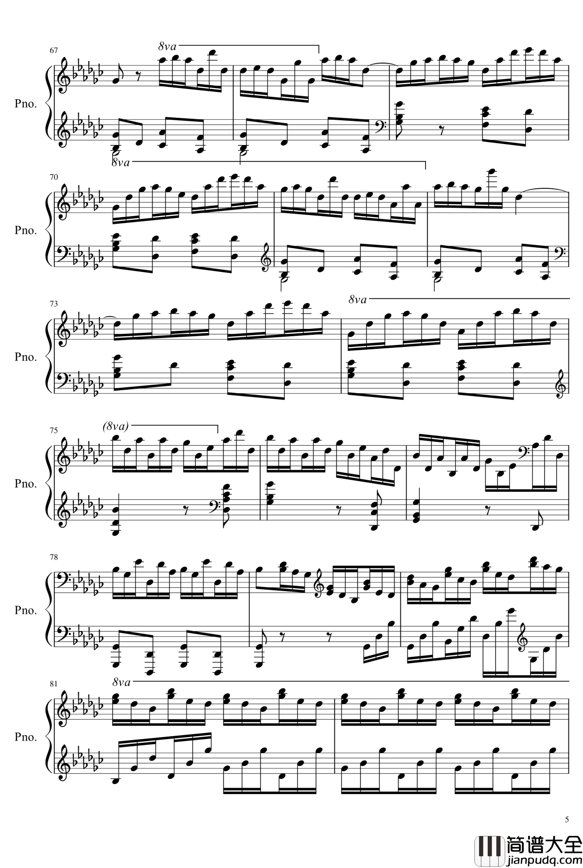 Chopin_Etude_5_Speed_Version钢琴谱_肖邦_chopin