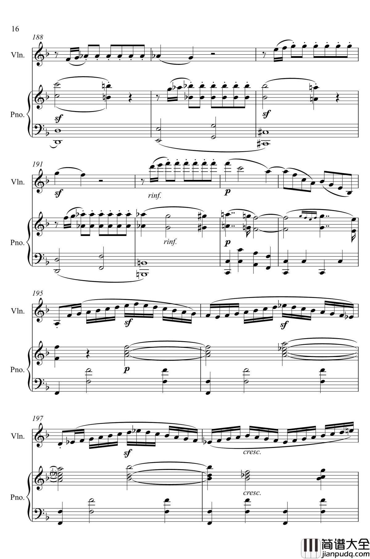 第5小提琴与钢琴奏鸣曲钢琴谱_第一乐章钢琴谱_贝多芬_beethoven