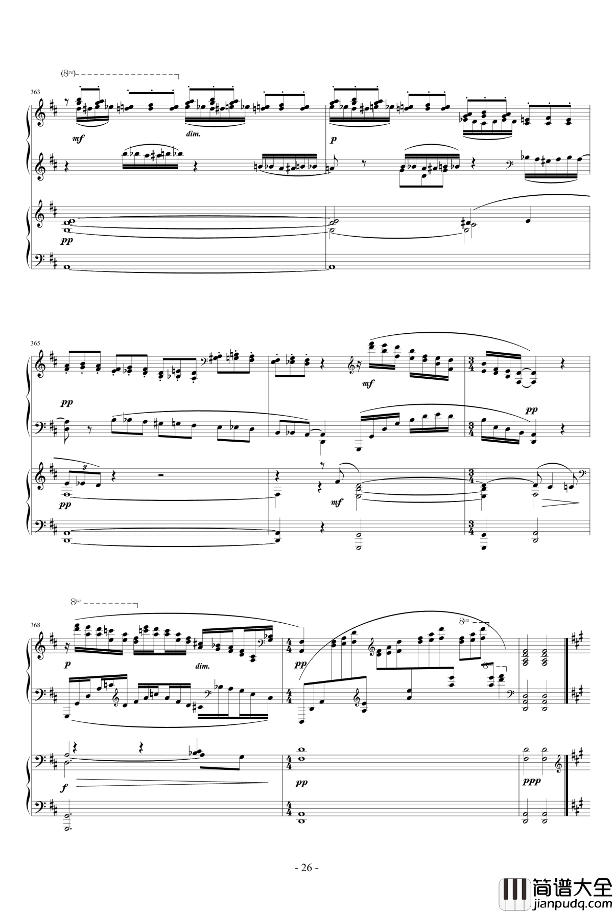 拉赫玛尼诺夫第一钢琴协奏曲_Op.1钢琴谱_拉赫马尼若夫