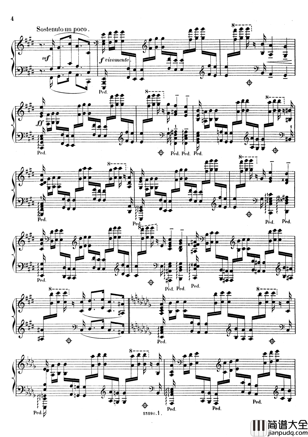 G大调夜曲Op.20No.2钢琴谱_斯甘巴蒂