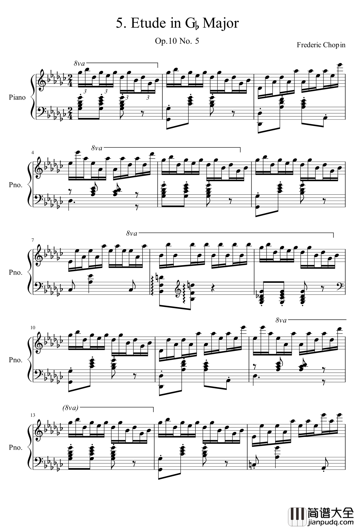 Chopin_Etude_5_Speed_Version钢琴谱_肖邦_chopin