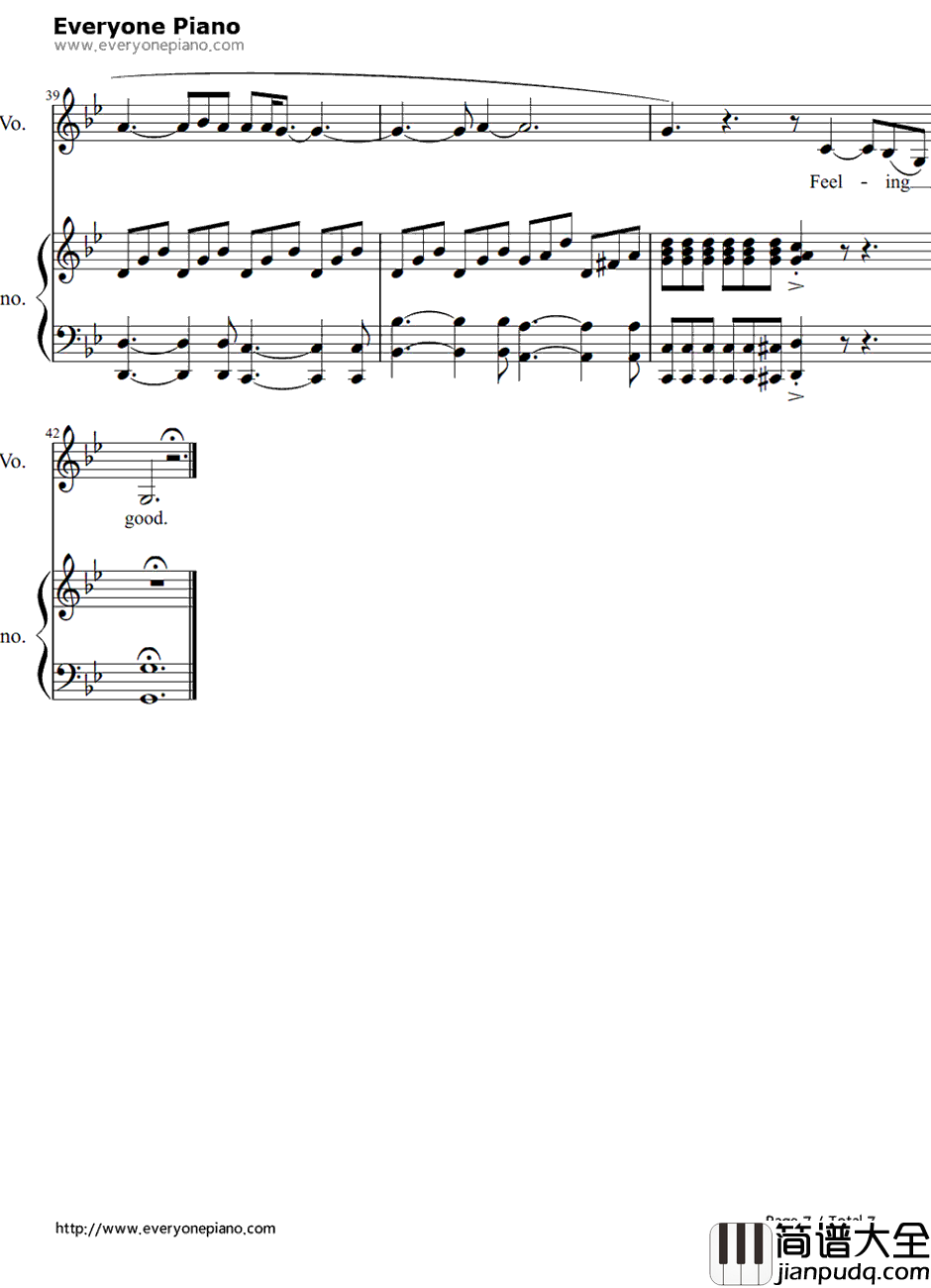 Feeling_Good钢琴谱_MichaelBublé