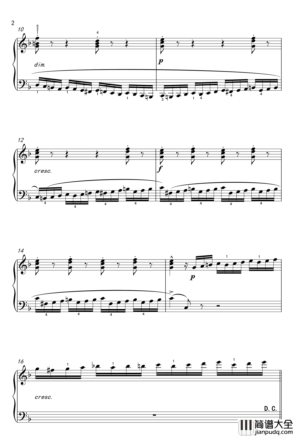 中国音乐学院考三级B组_1.练习曲_No.20钢琴谱_莱蒙