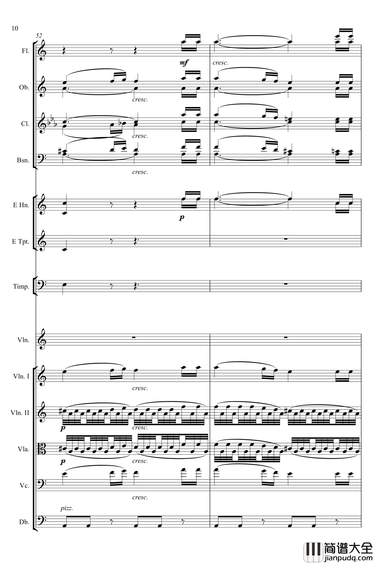 e小调小提琴协奏曲Op.64钢琴谱_第二乐章_Felix_Mendelssohn