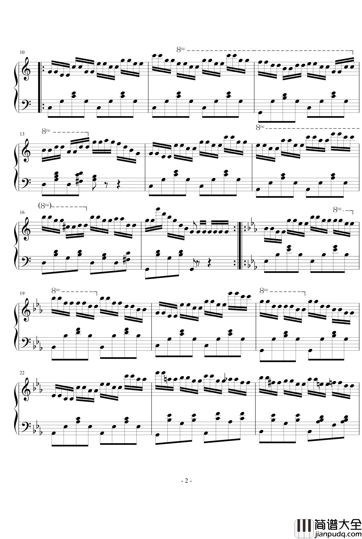 车尔尼练习曲op365.54钢琴谱_车尔尼_Czerny