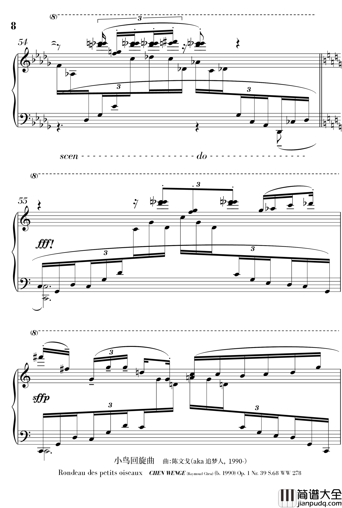 小鸟第二版钢琴谱_陈文戈