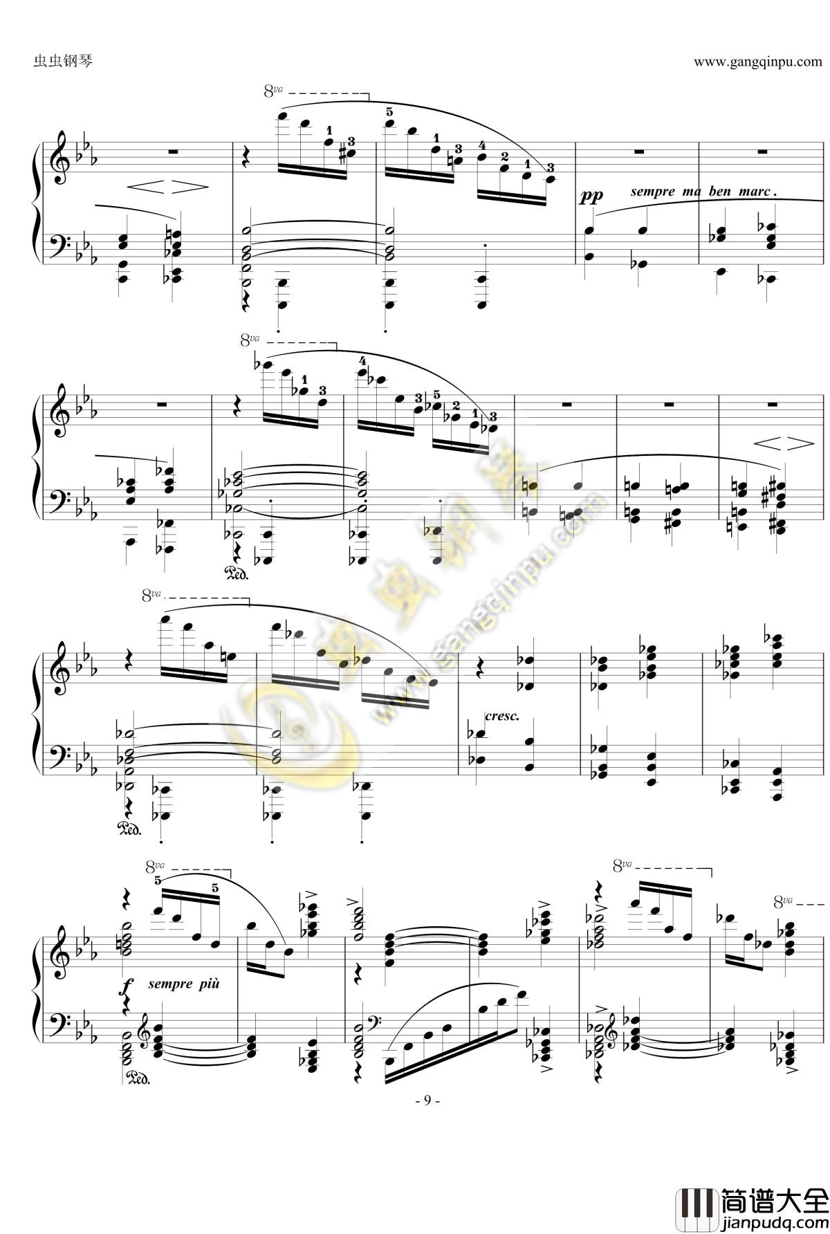 狂想曲Op.119__No.4钢琴谱_勃拉姆斯_Brahms