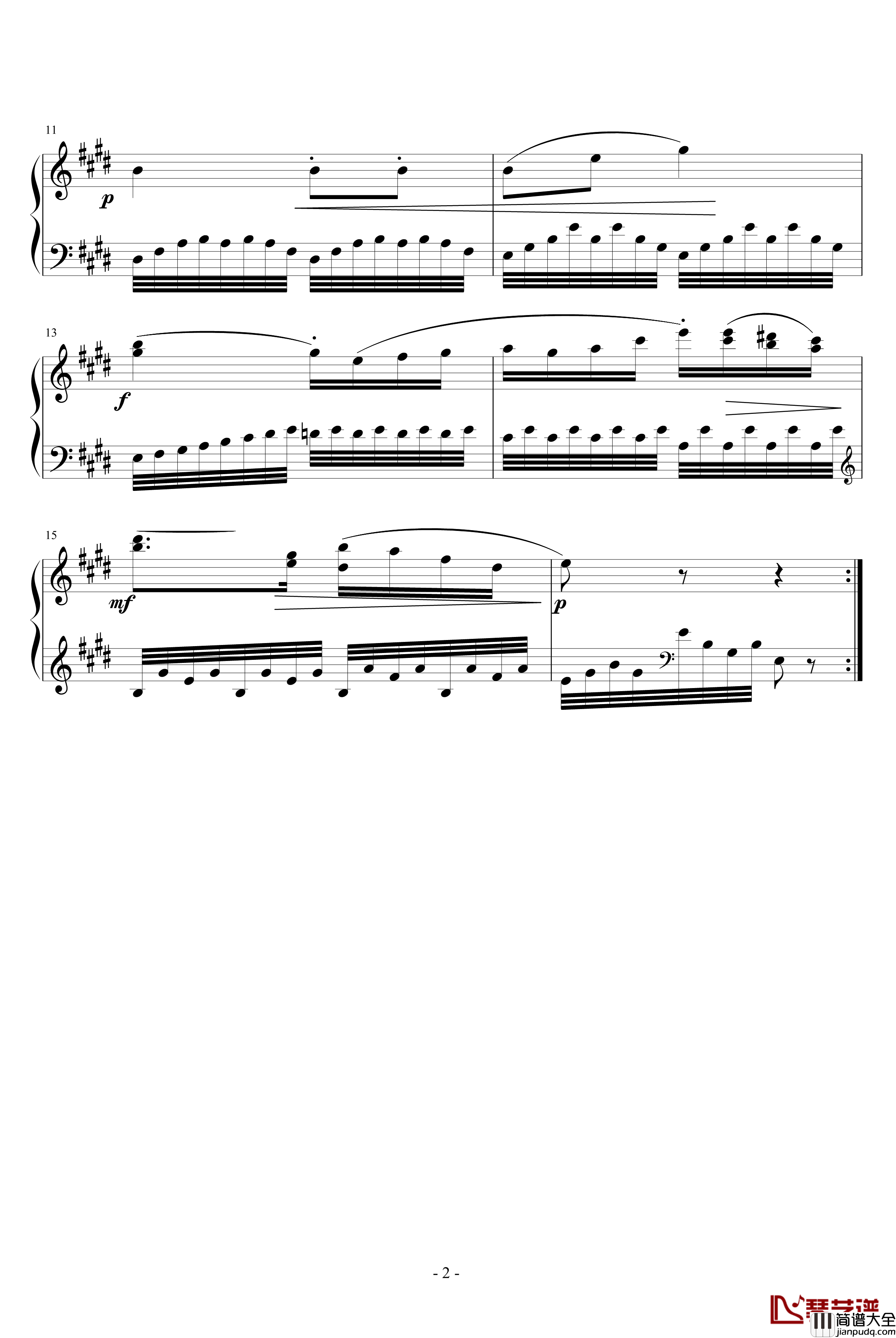 练习曲钢琴谱_未知分类