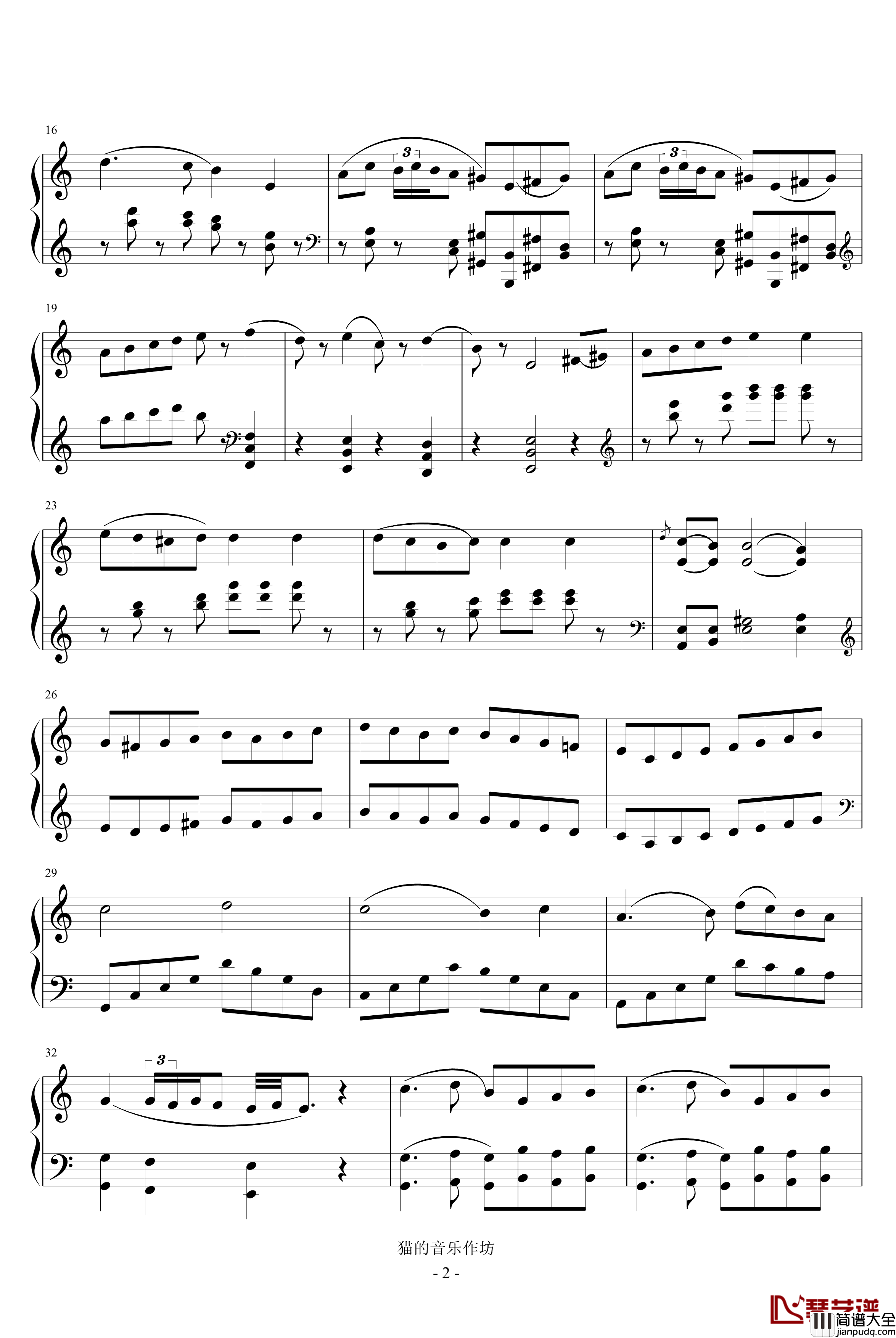 C大调奏鸣曲2钢琴谱_布列瓦尔