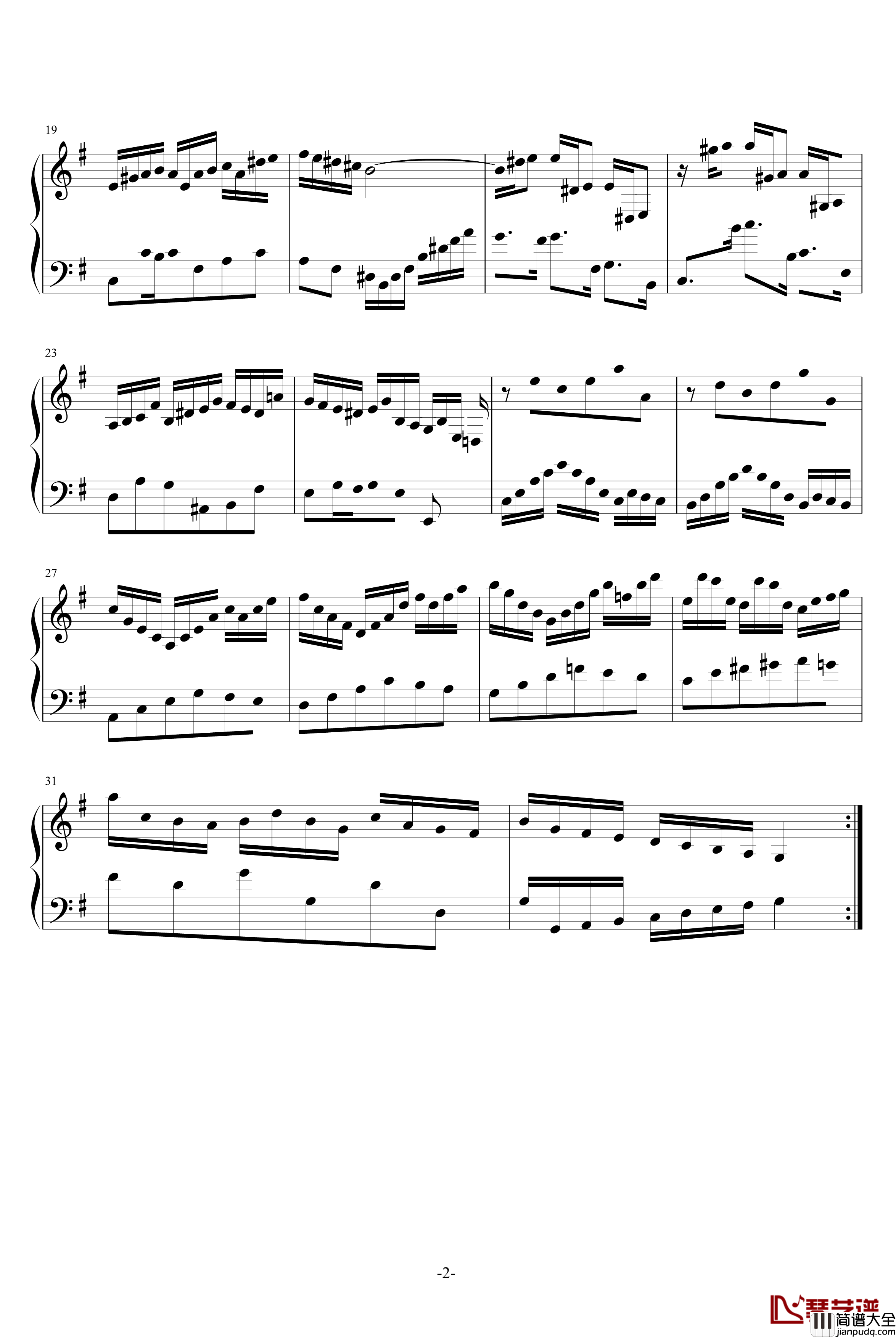 哥德堡变奏曲钢琴谱_Goldberg_Variations_1_巴赫