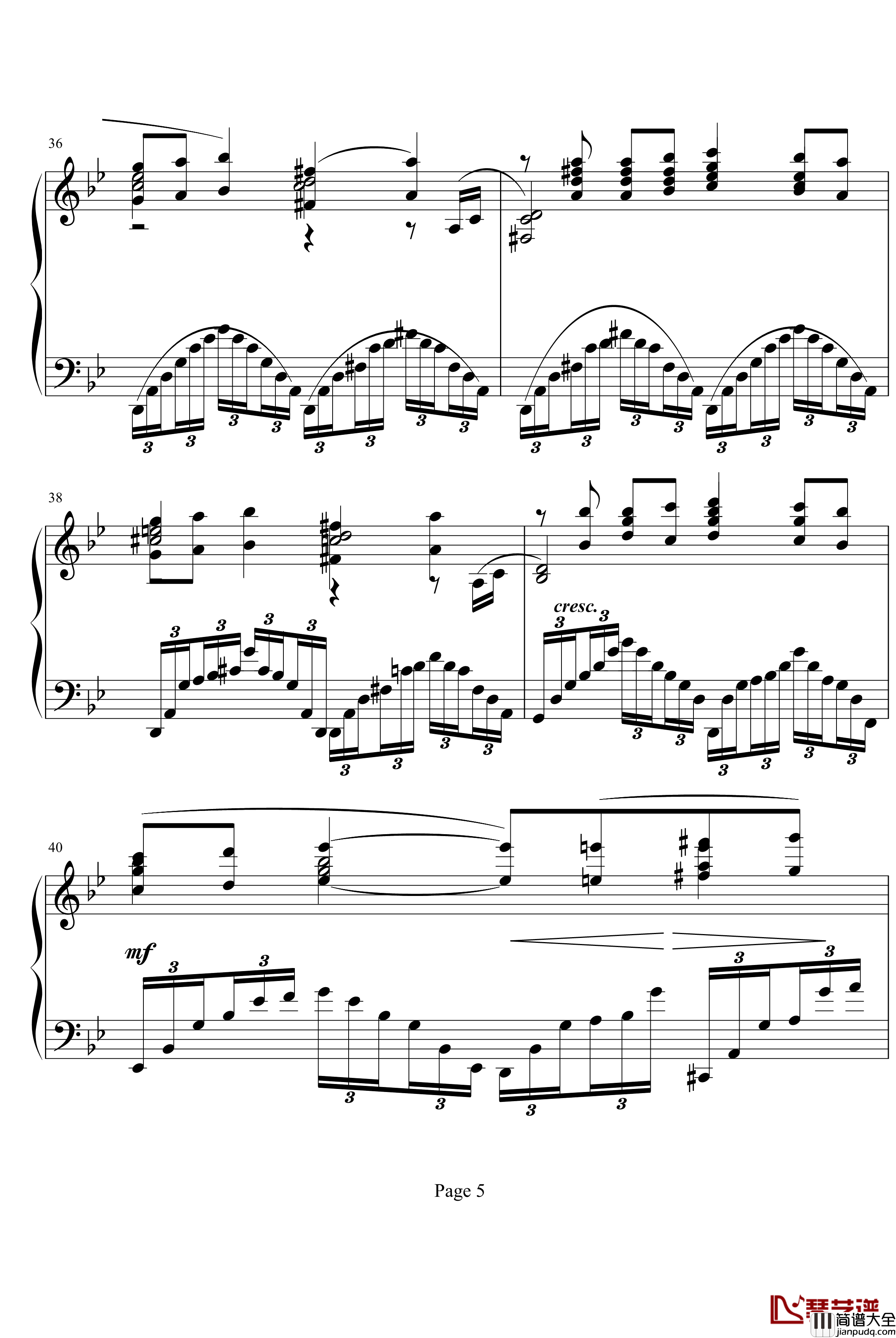 _G小调前奏曲.op.23_No.5钢琴谱_拉赫马尼若夫_Rachmaninoff