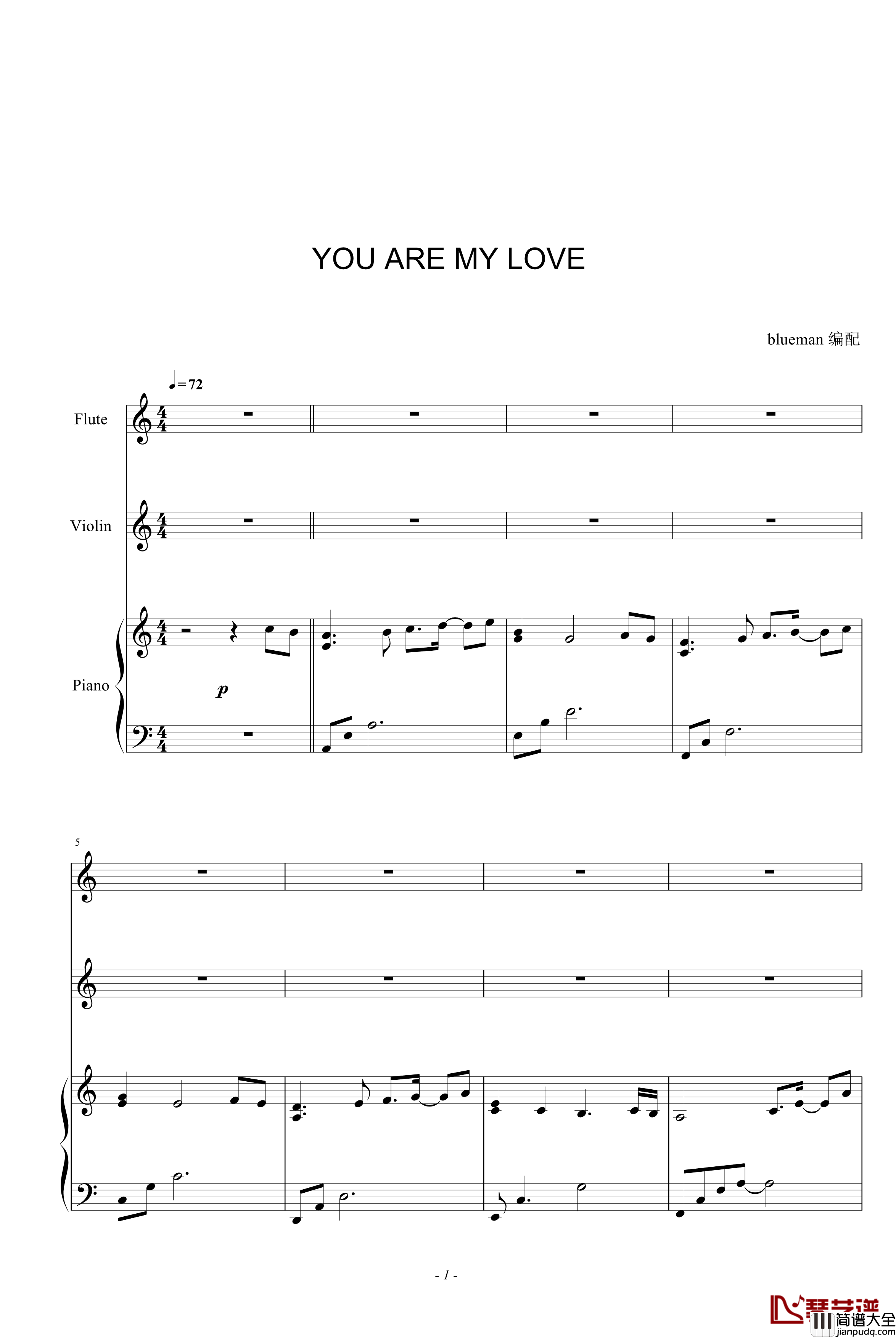 You_are_my_love钢琴谱_合奏谱_Kajiura_Yuki
