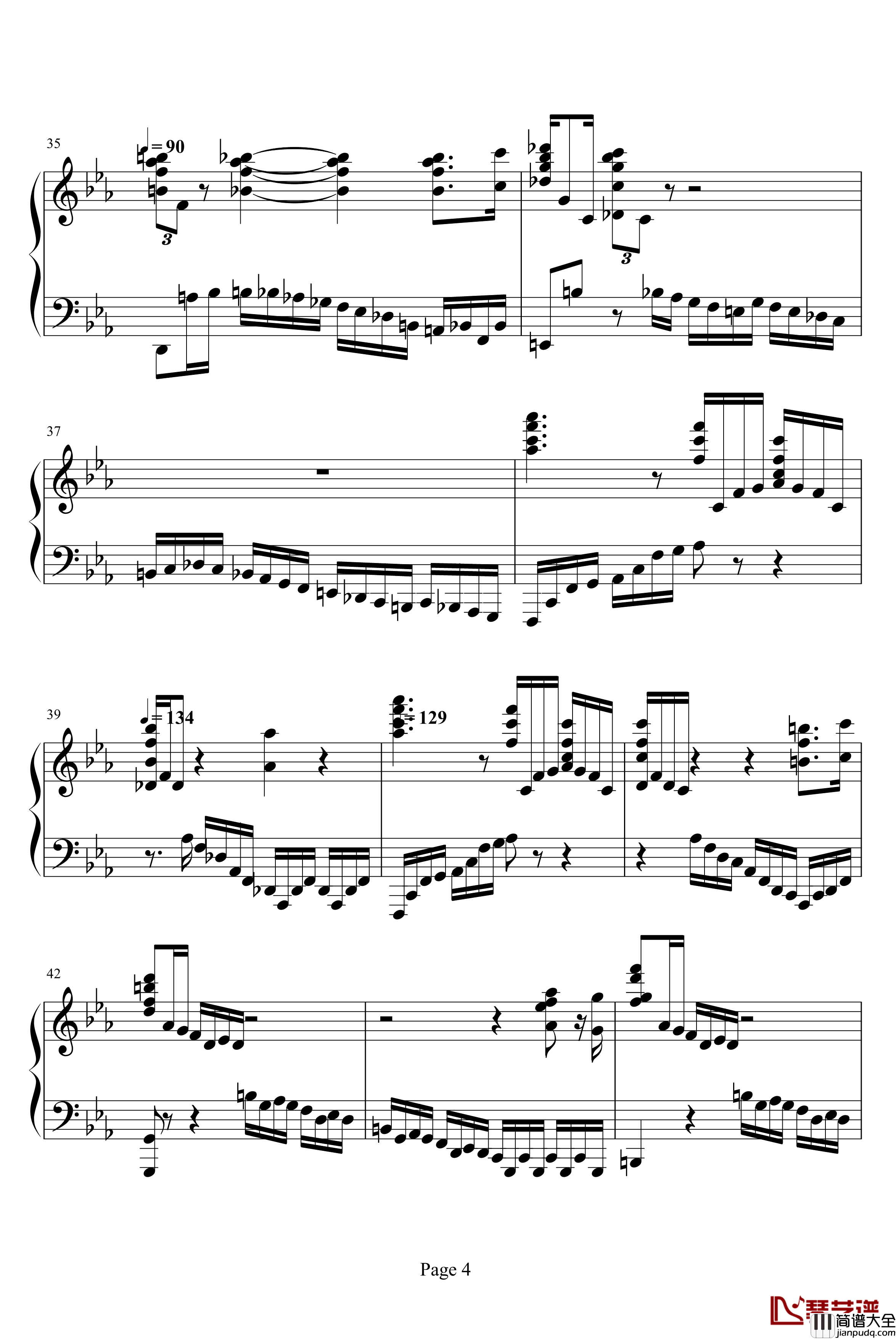 难般革命钢琴谱_肖邦_chopin