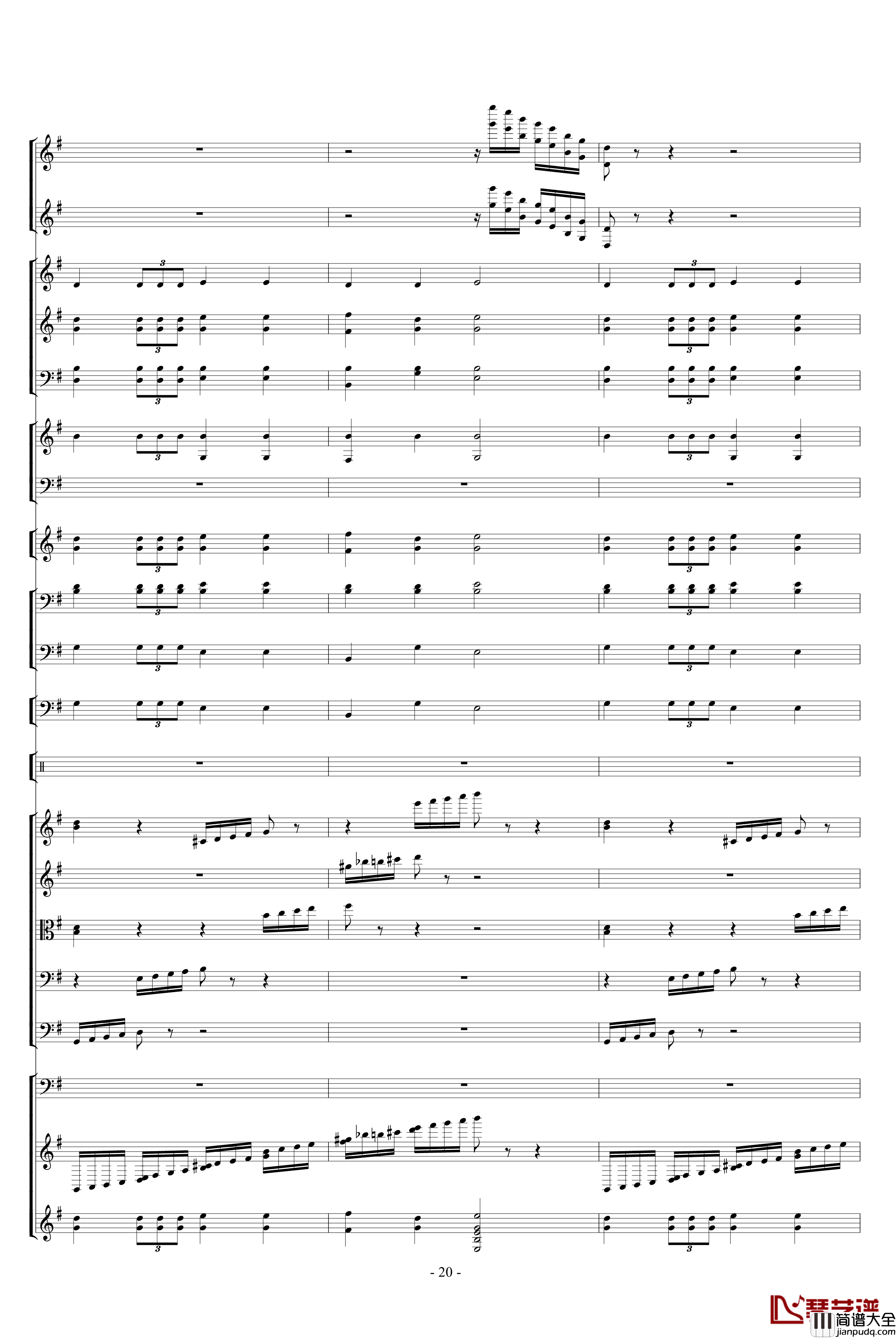 胡桃夹子组曲之进行曲钢琴谱_柴科夫斯基_Peter_Ilyich_Tchaikovsky