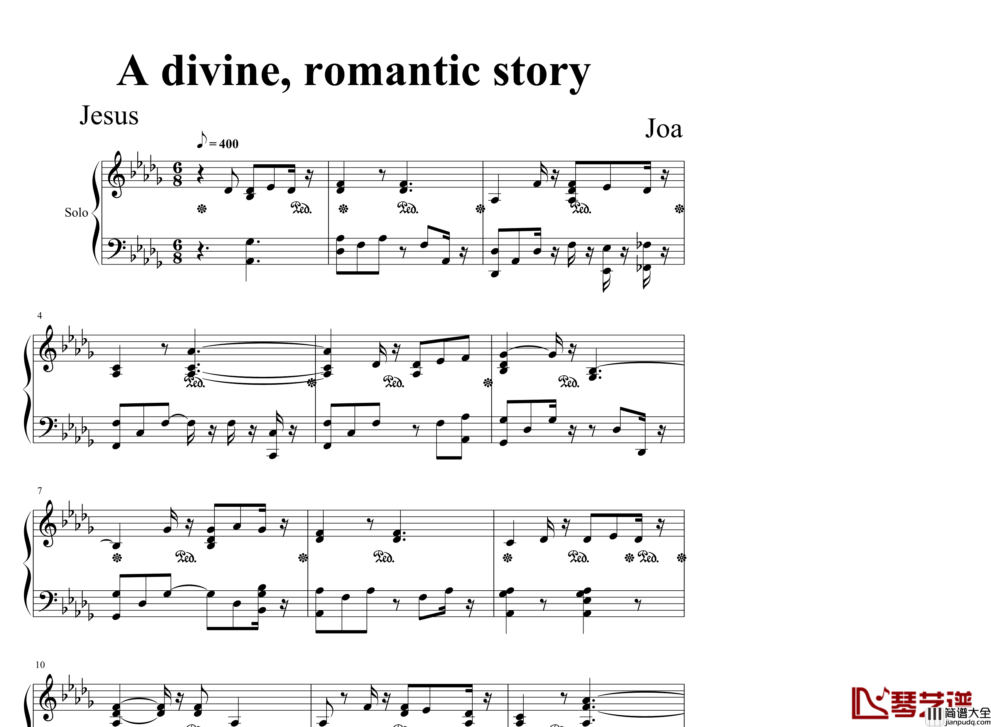 A_divine,_romantic_story钢琴谱_耶酥