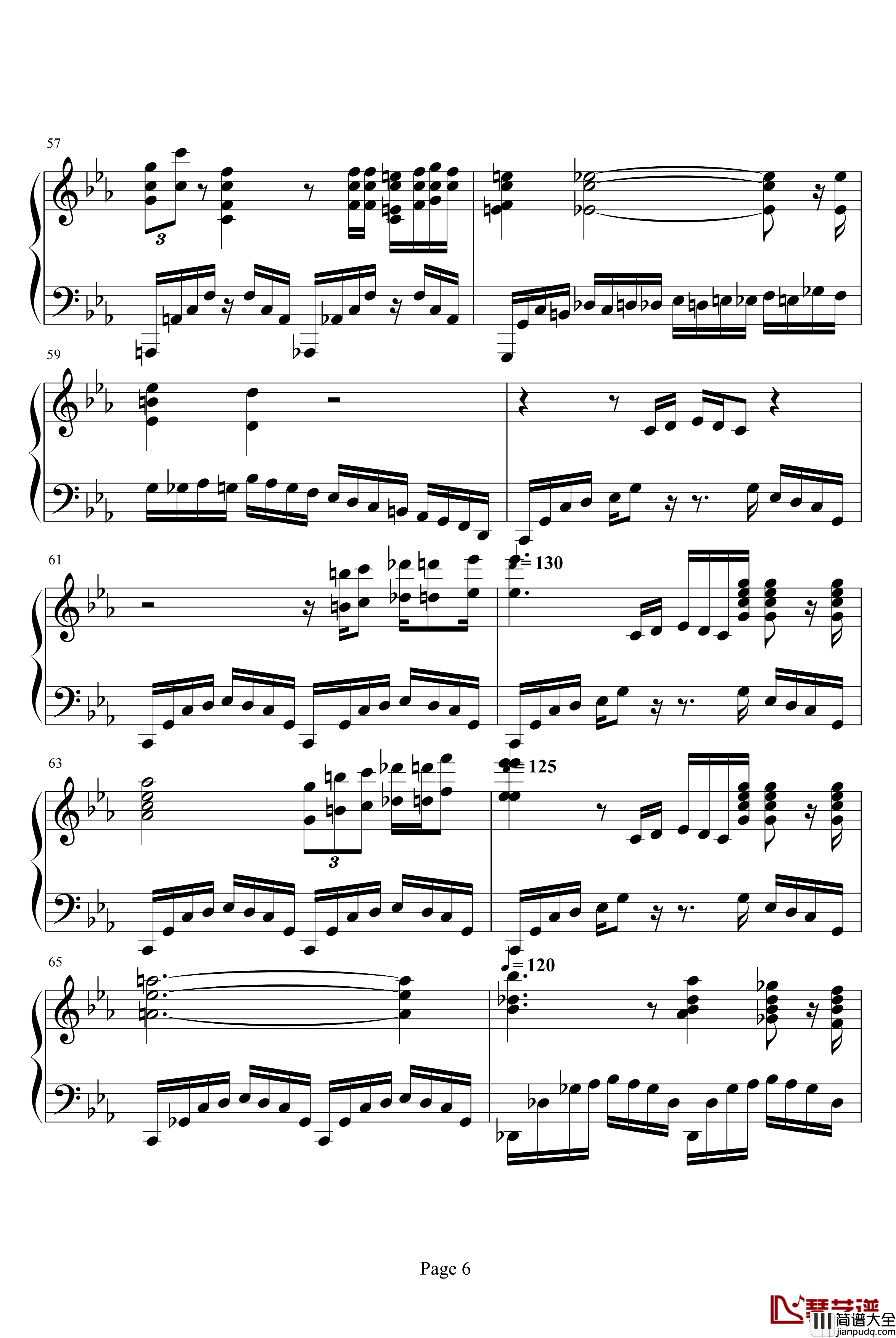 难般革命钢琴谱_肖邦_chopin