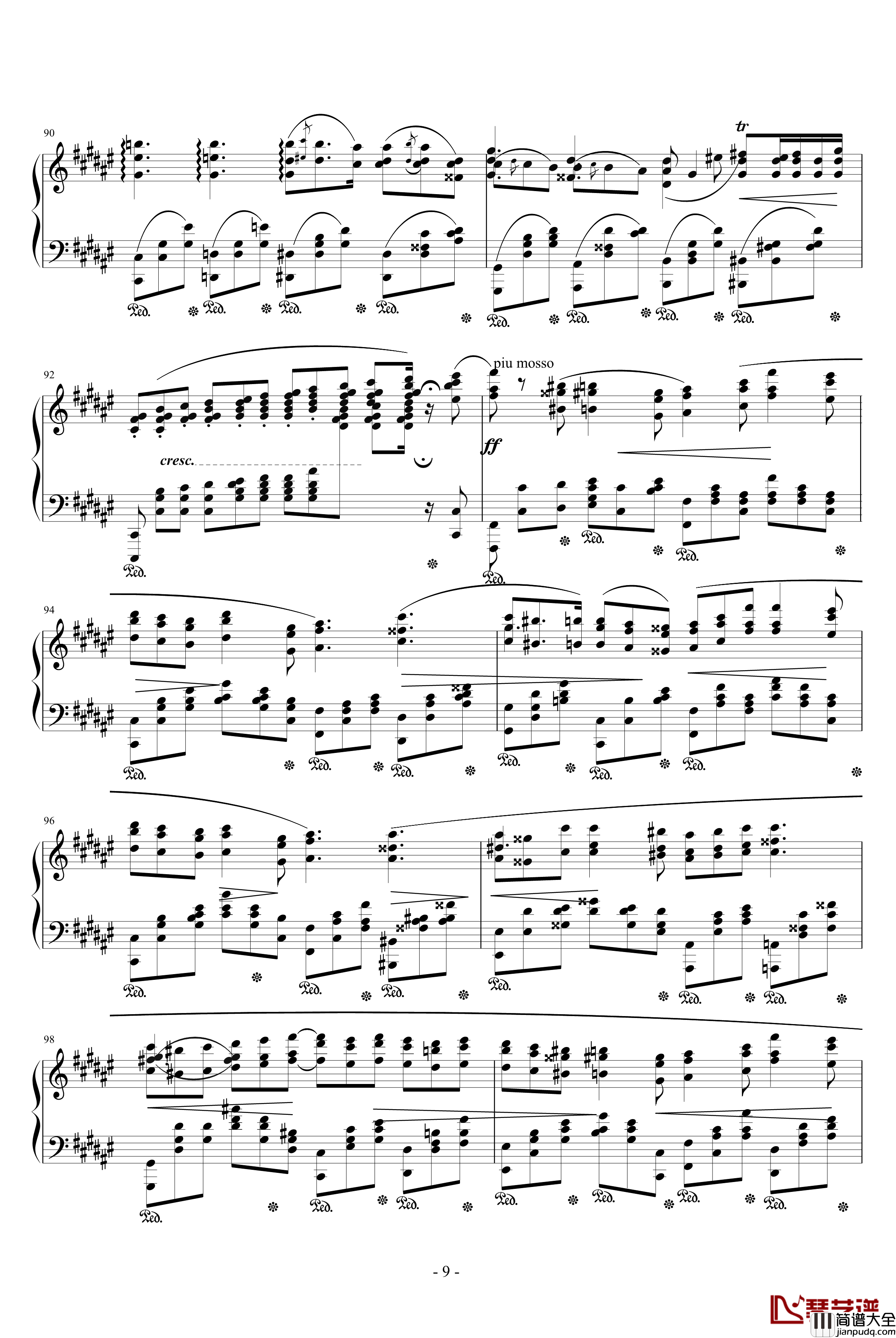 船歌钢琴谱_肖邦_chopin