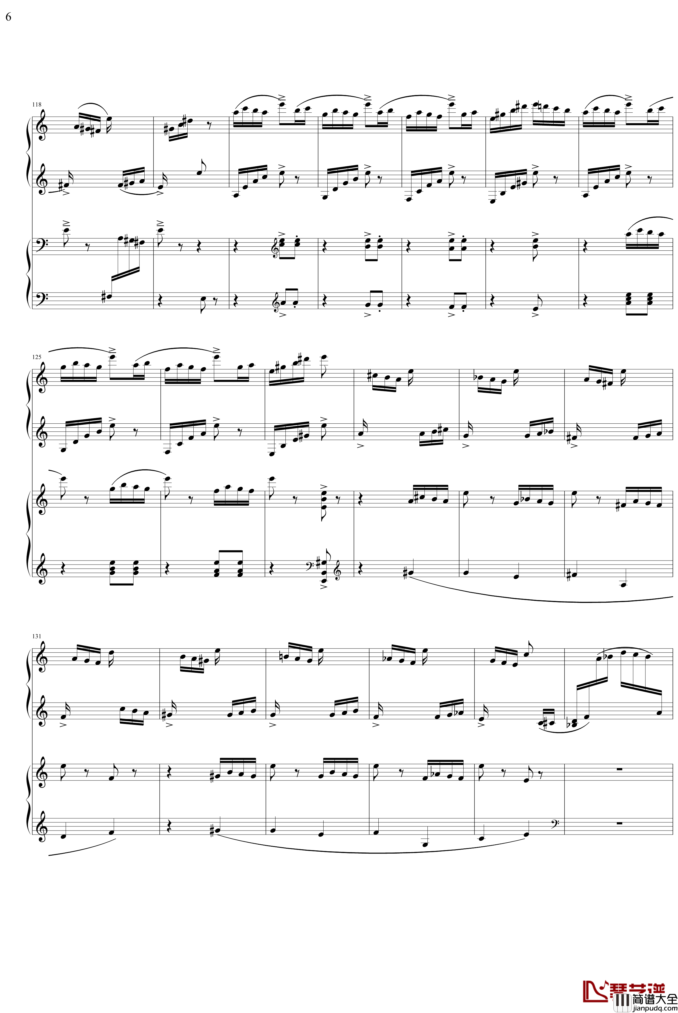 帕格尼主题狂想曲钢琴谱_1~10变奏_拉赫马尼若夫
